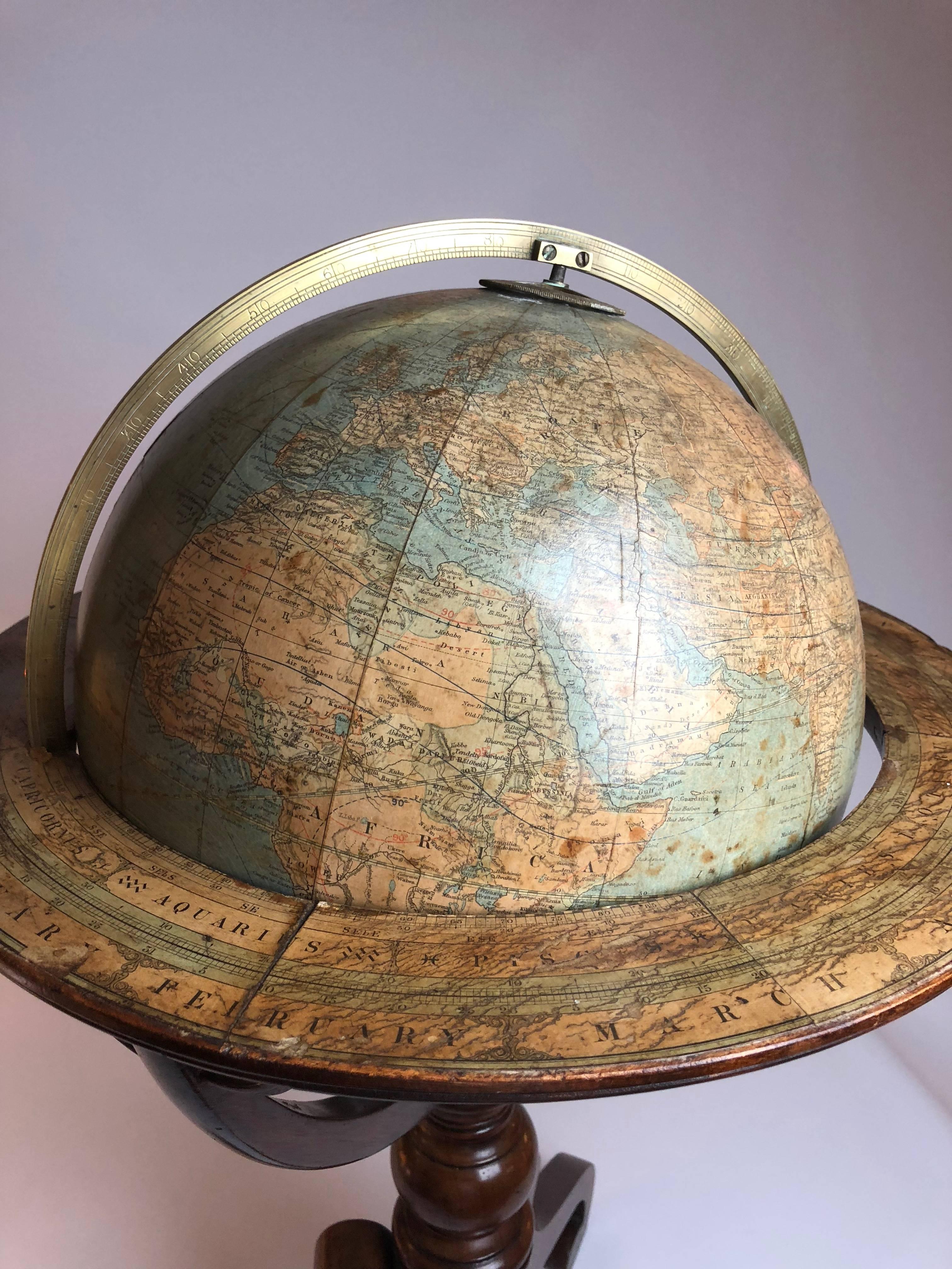 Terrestrial Library Globe by W&A.K. Johnston, circa 1880 In Good Condition In London, GB