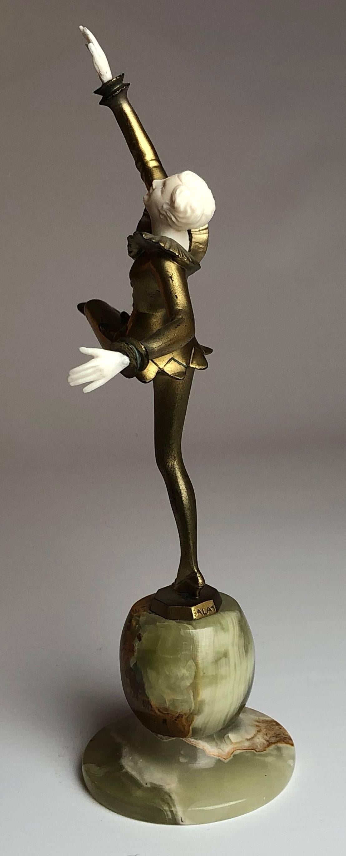 A good Art Deco figure by Leon Salat.

She stands 10