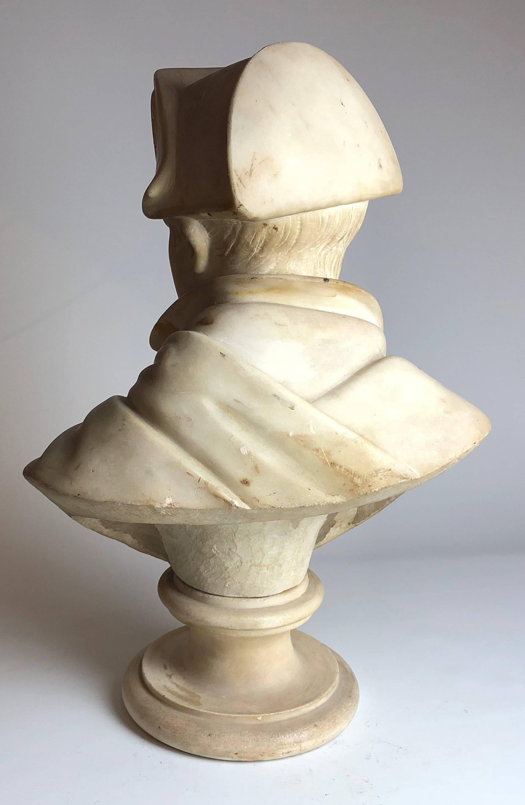 19th Century Italian Marble Bust of a Young Napoleon, Signed circa 1850 In Good Condition In London, GB