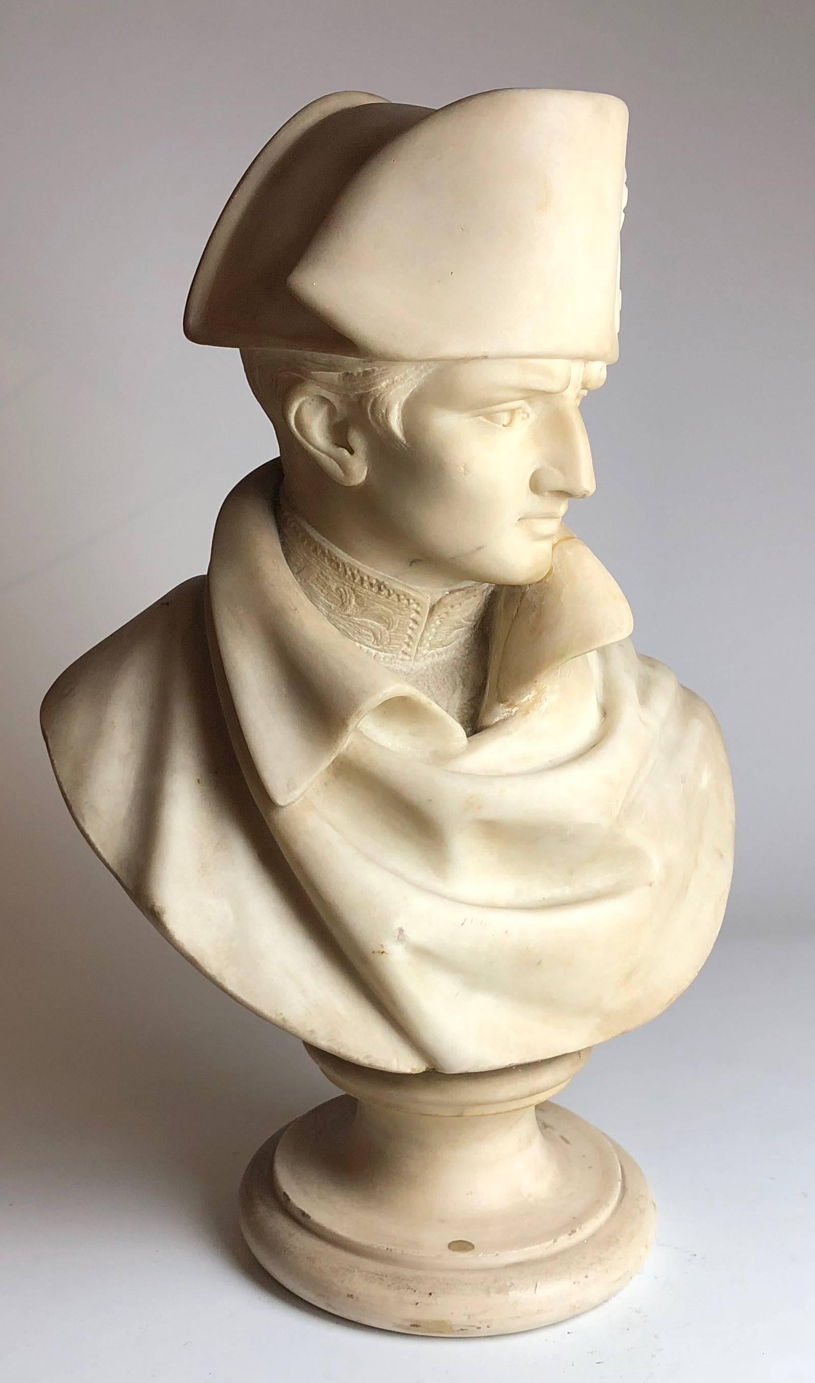 An excellent quality signed Italian white marble bust of a youthful looking Napoleon.
Signed and marked Florence

Italy

The bust stands 19" tall and is 15" at the widest point.

CIRCA 1850