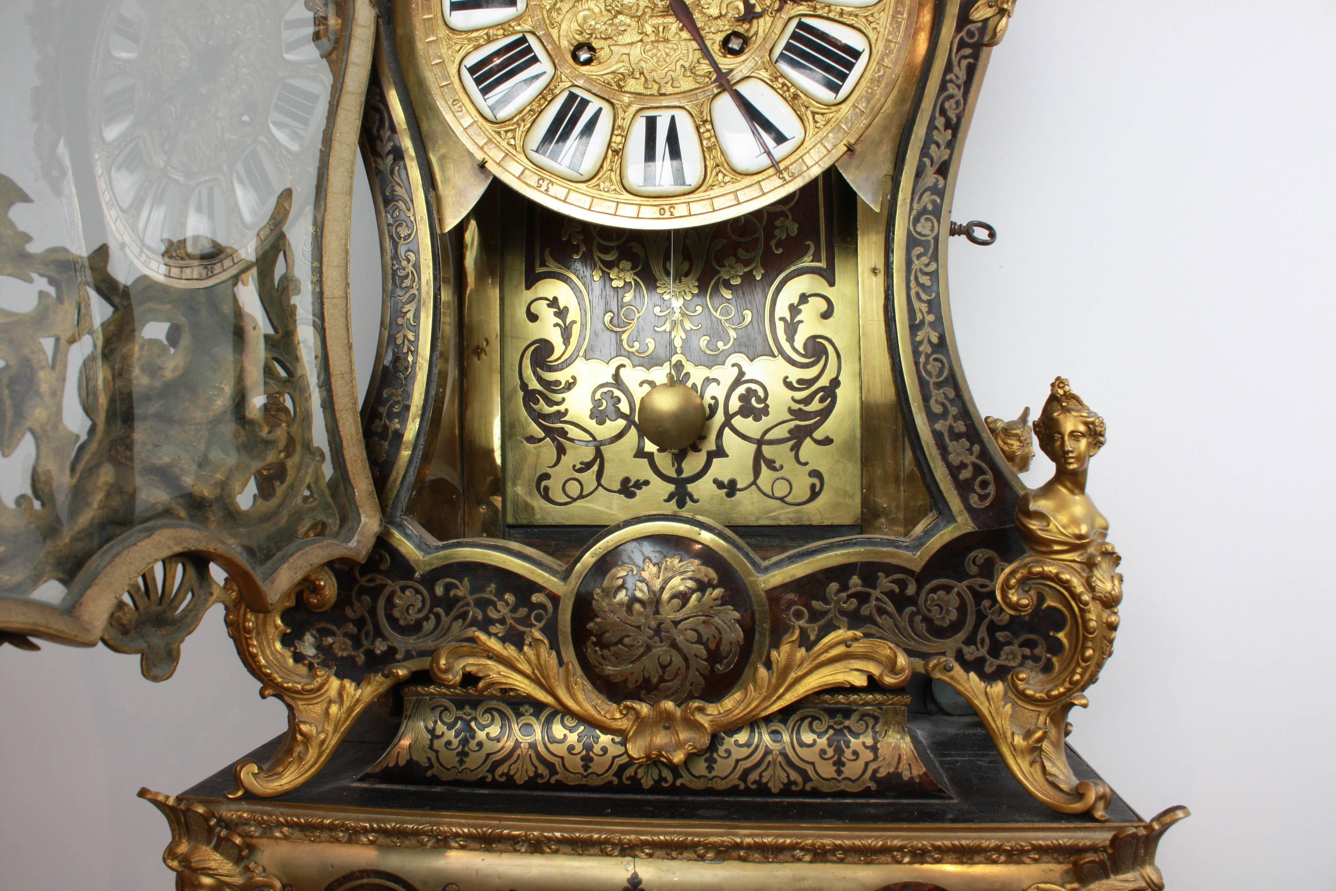 Louis XV Bracket Clock Boulle by Fortin Paris, French, 1747 2