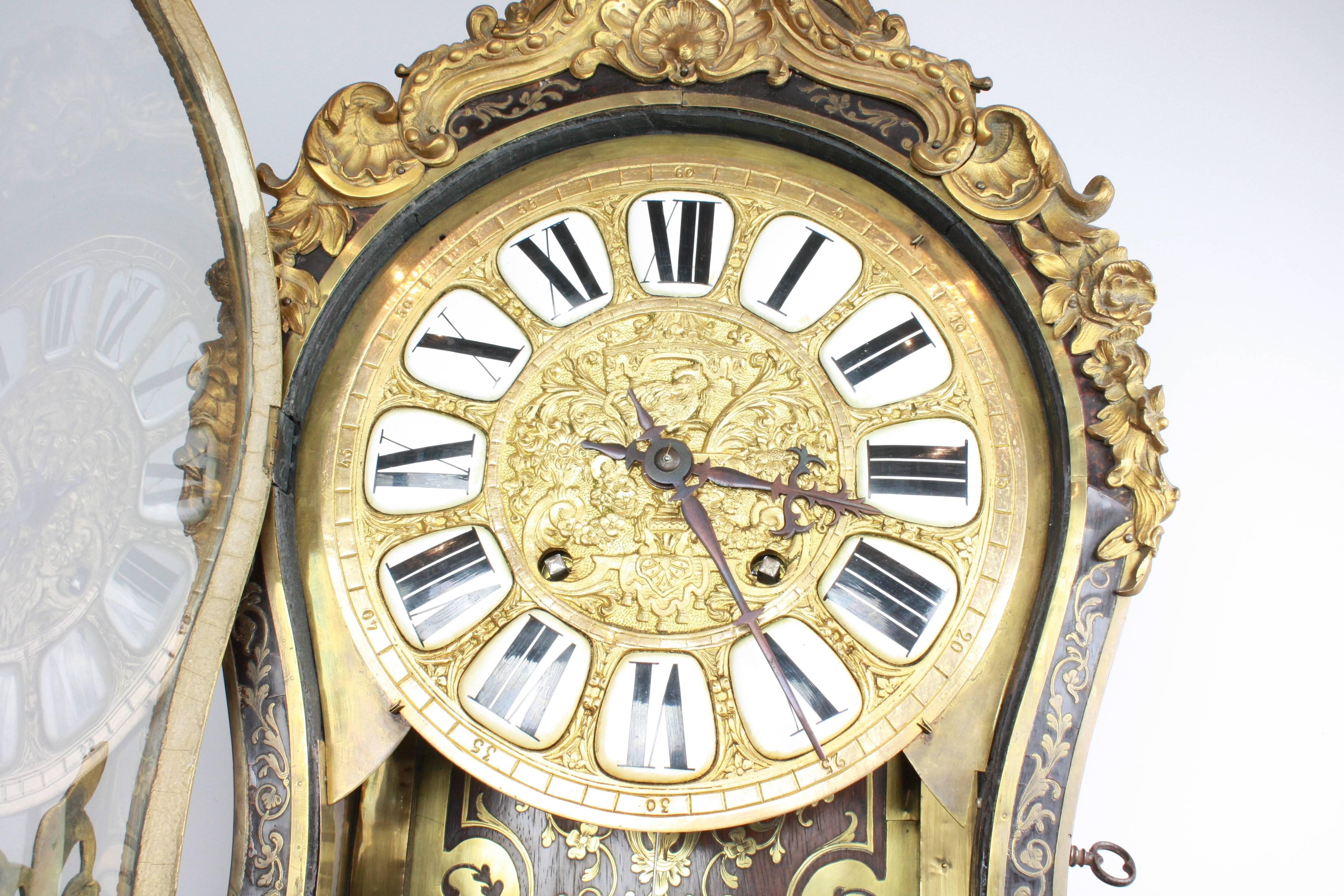 Louis XV Bracket Clock Boulle by Fortin Paris, French, 1747 5