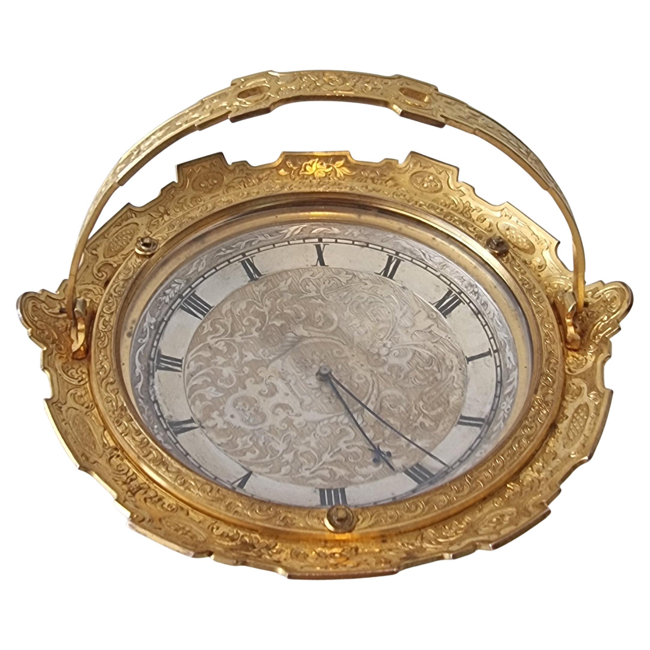 Rare Thomas Cole Engraved Bon Bon dish Table Clock