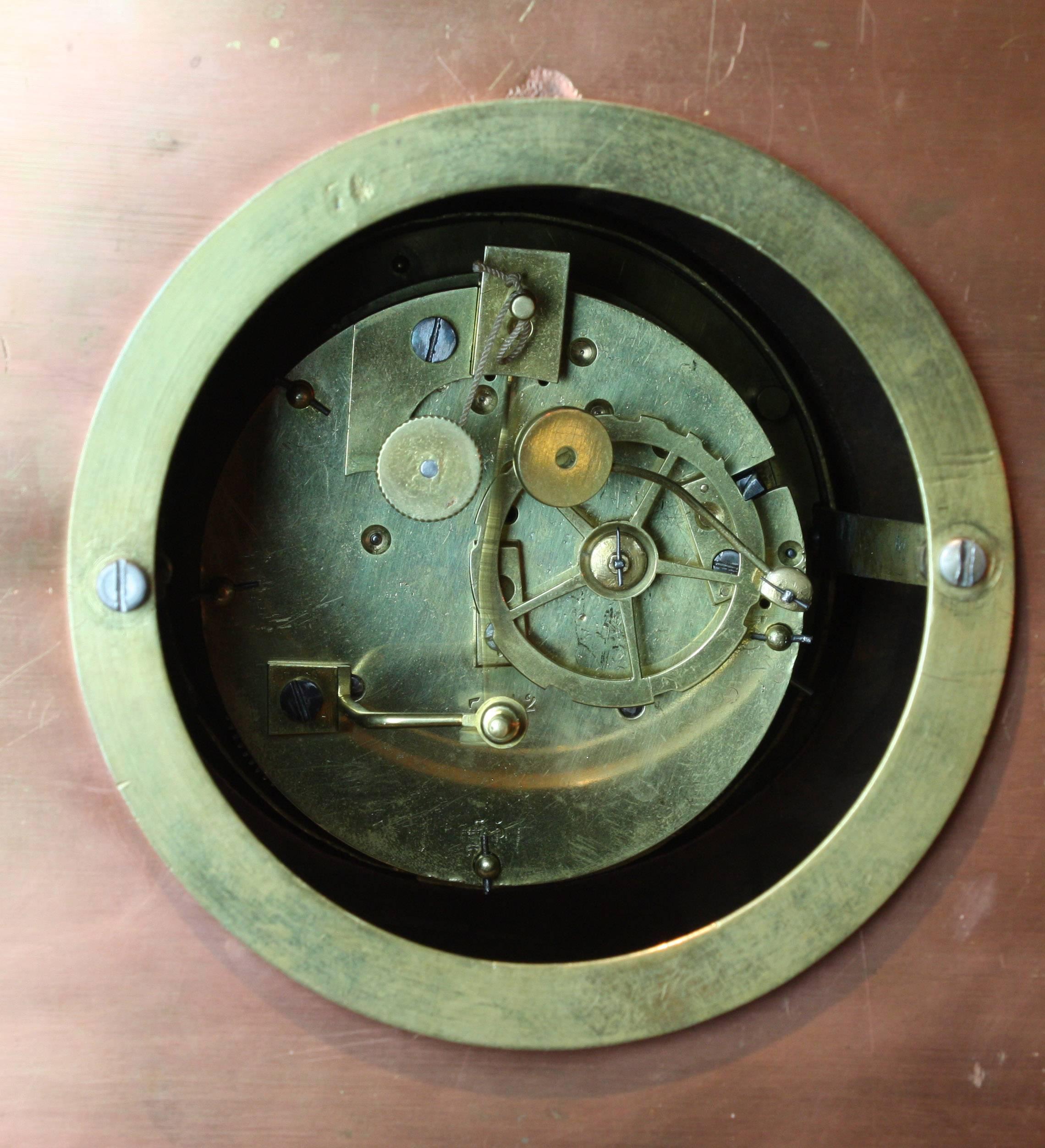 Bronze, Ormolu and Polished Copper on Bronze Rocking Ship Automaton Clock 2
