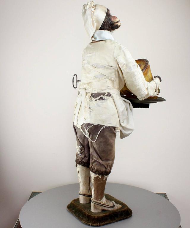 Antique Monkey PastryCook Musical Automaton, by Roullet and Decamps