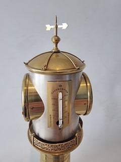 Orologio-faro automatico francese d’epoca della serie industriale con stazione meteorologica
