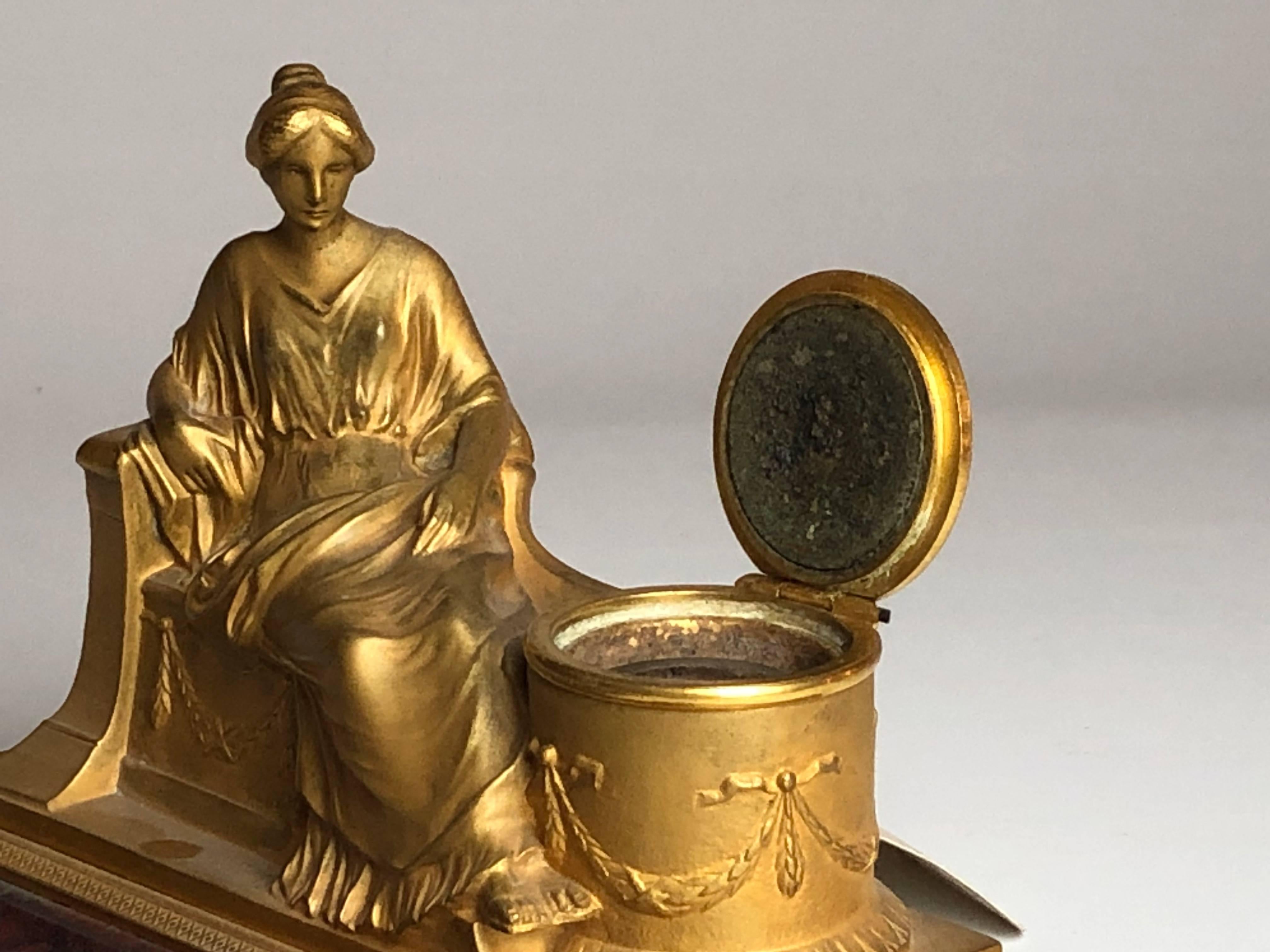 19th Century Two-Piece Grand Tour Desk Set, Inkwell and Striker, circa 1880 1