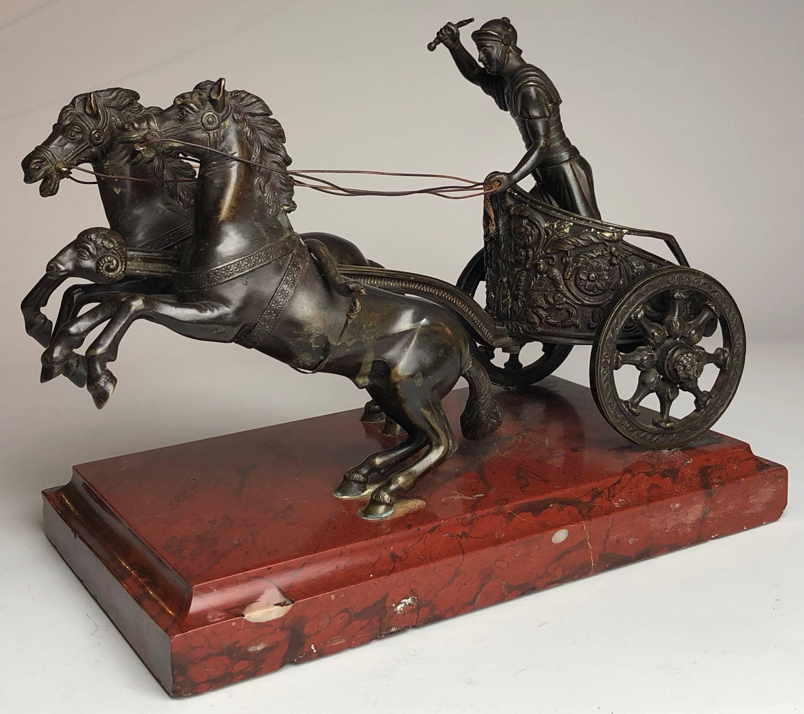 two horse roman chariot