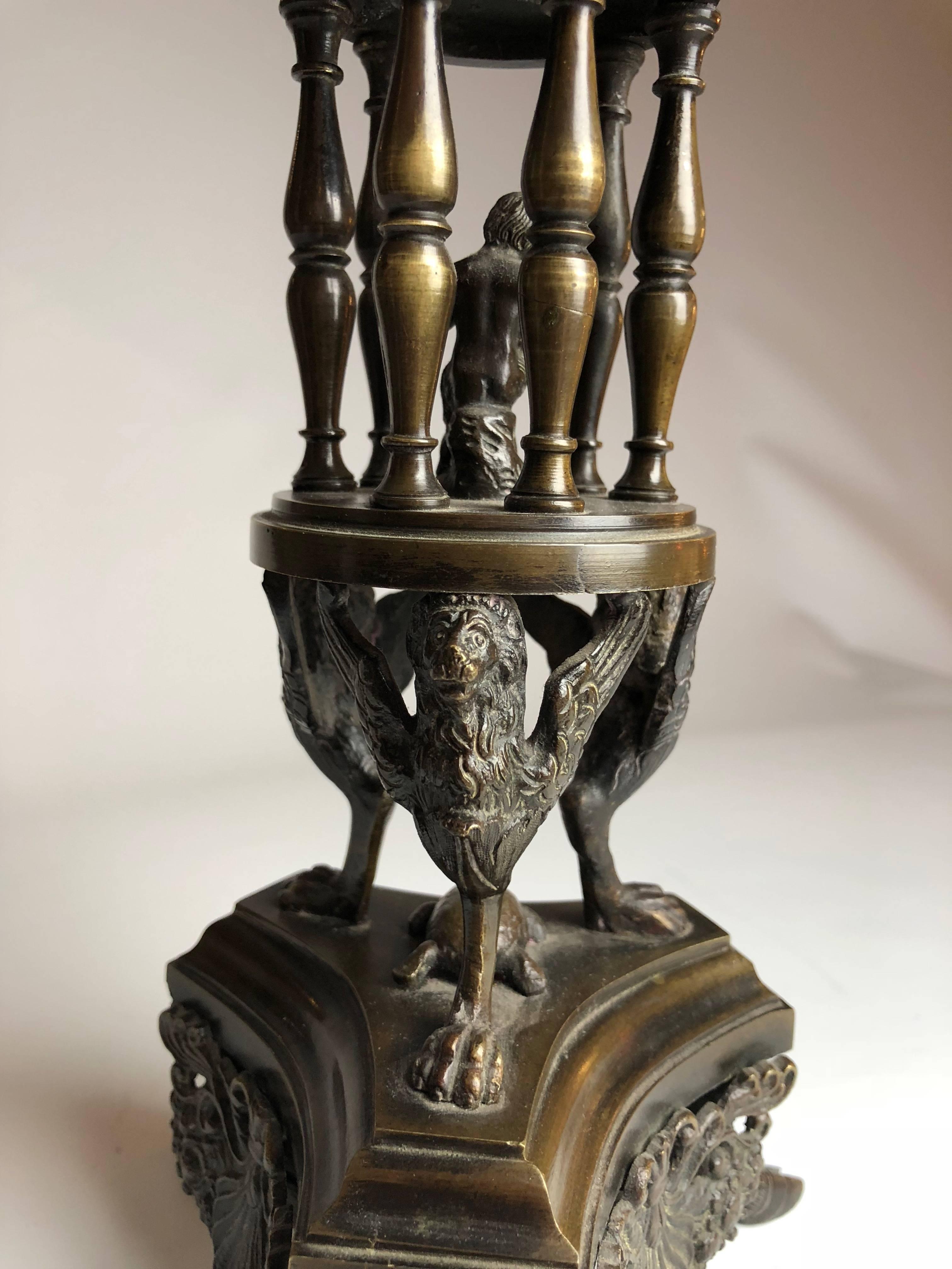 French 19th Century Grand Tour Bronze, Eagle and Atlas, circa 1860