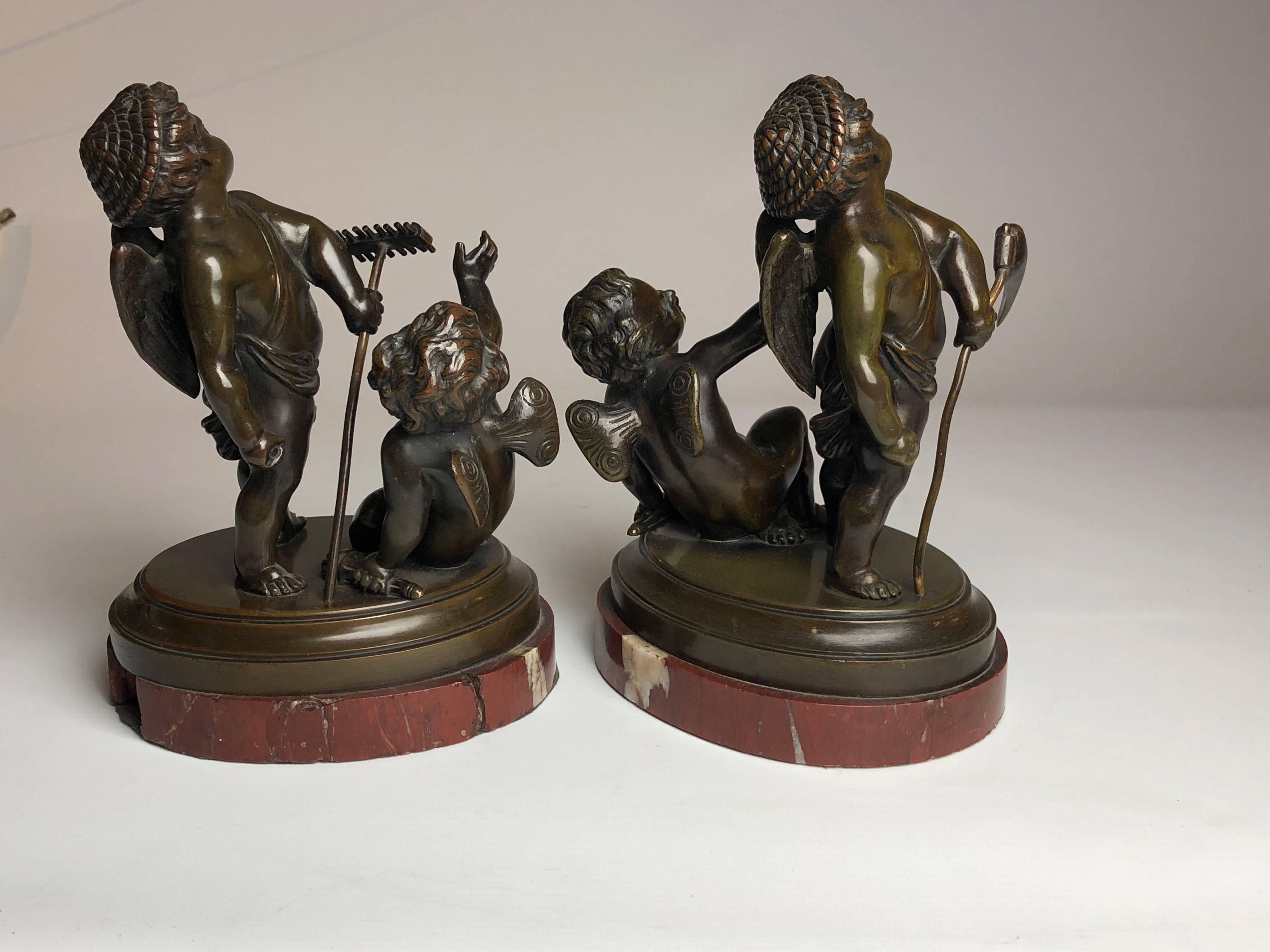 19th Century Pair of Cherub Bronzes, Putti, French, circa 1870 In Excellent Condition In London, GB