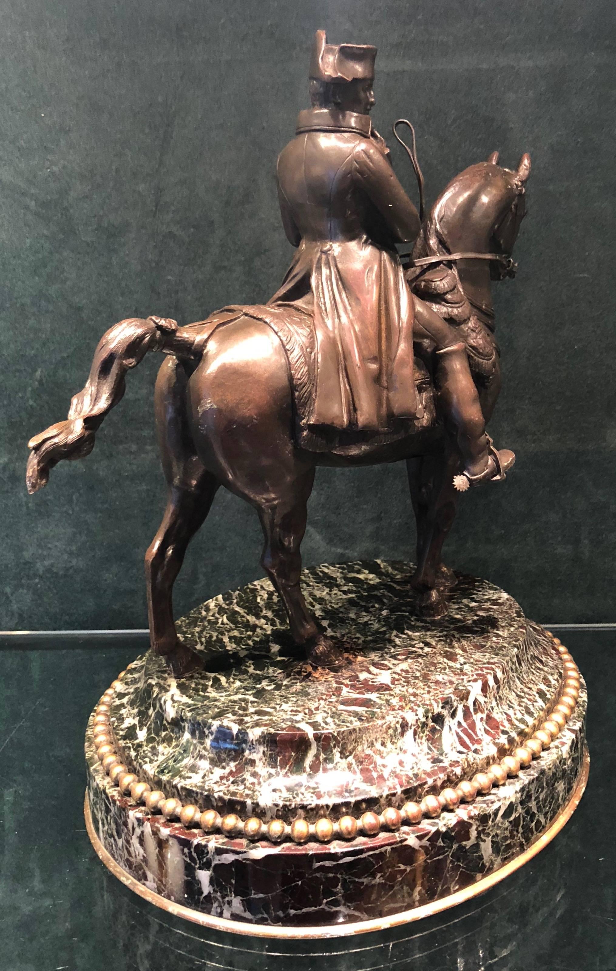 19th Century Bronze of Napoleon and His Horse French, circa 1860 In Excellent Condition In London, GB