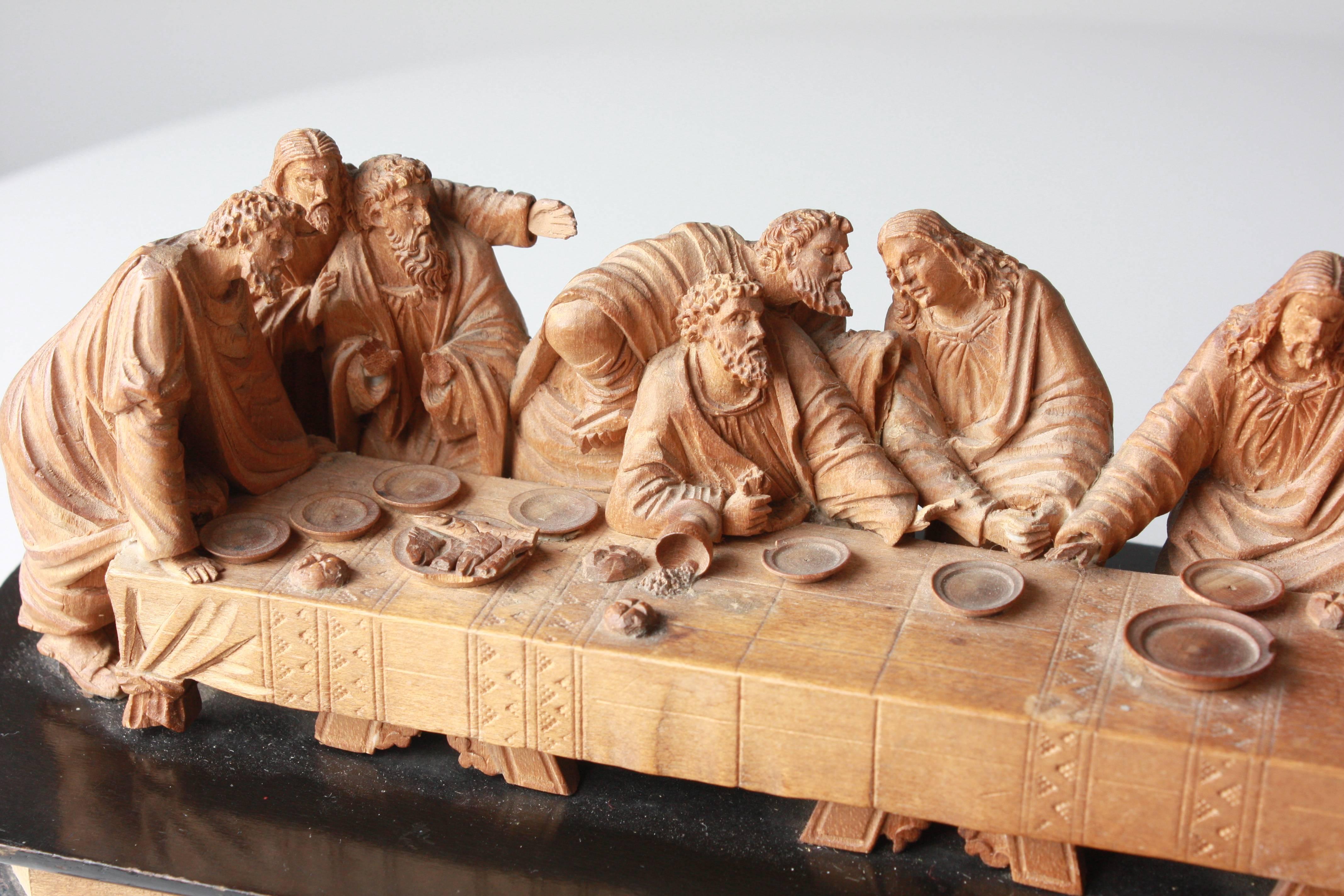 A fantastic carving of Leonardo's Last Supper.

The piece measure 12