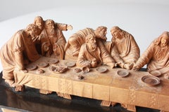 Grand Tour Wood Carving of the Last Supper, After Leonardo, circa 1880