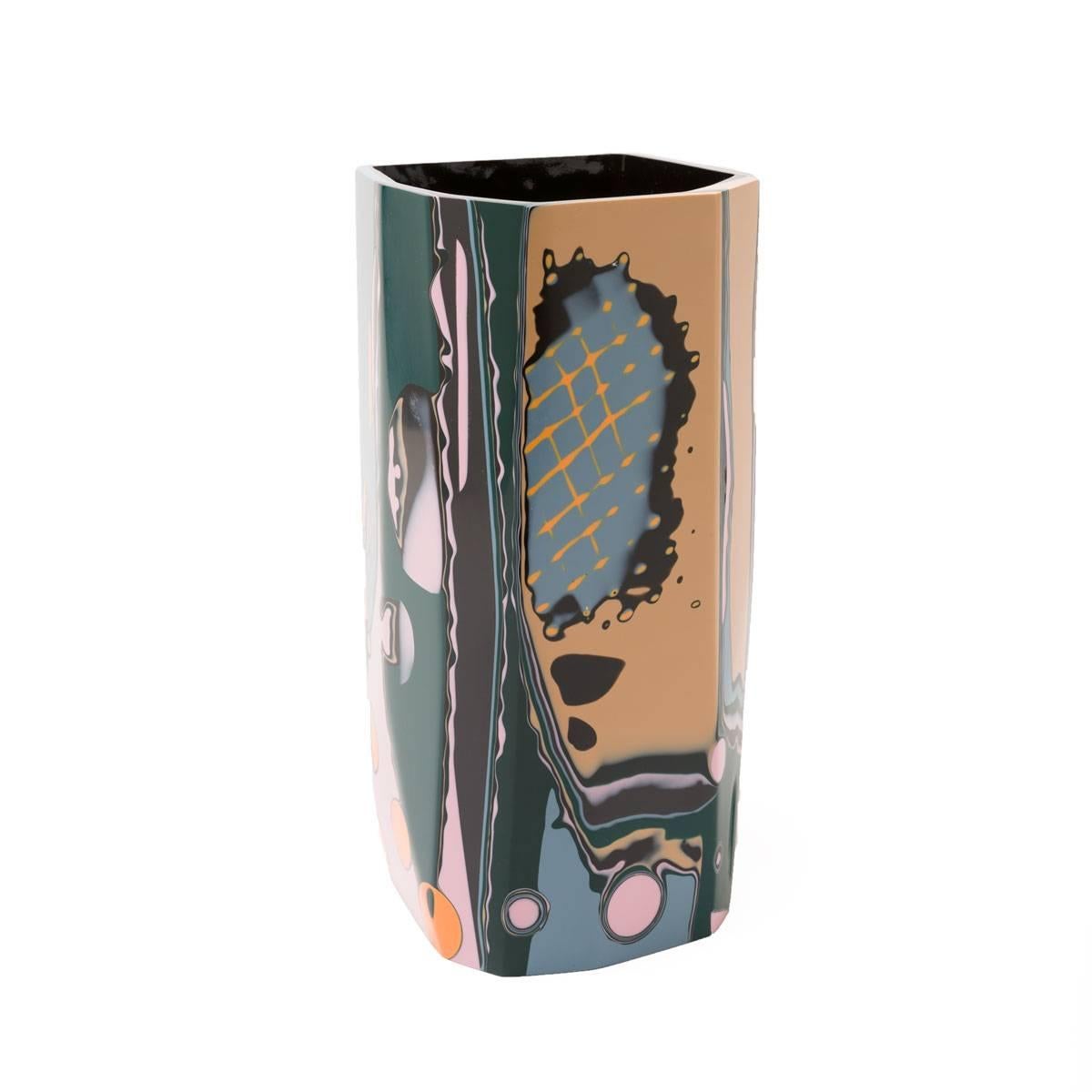 The stunning and unique Tasmania vase is part of our Black Magic collection, inspired by the concept of revealing that which has been hidden from sight, but remains ever-present.

Gazing toward the past, to cultures and civilizations at the edge