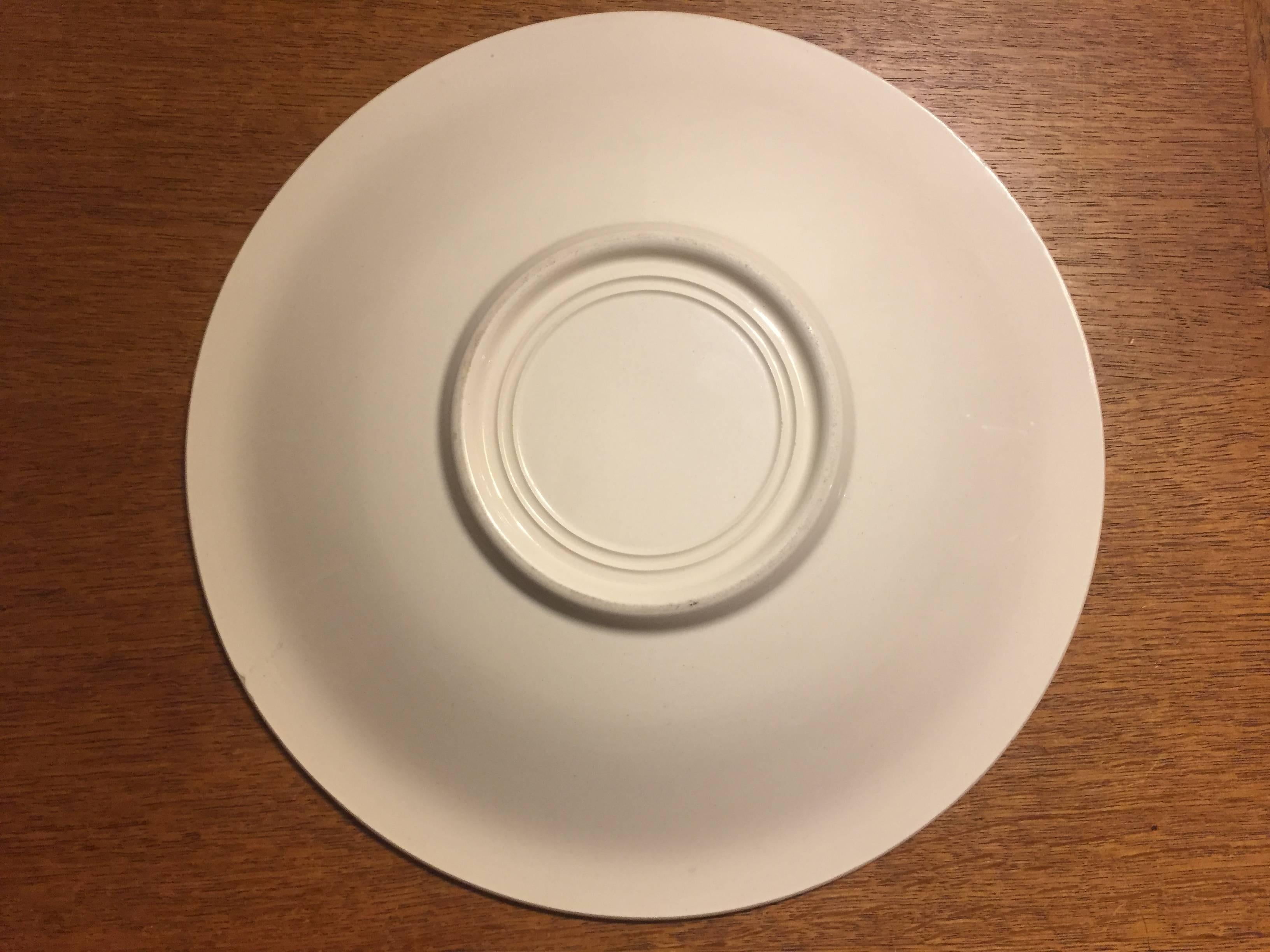 French Fernand Leger MCM Ceramic Plate Hand Painted Roland Brice Salins, circa 1950