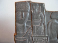 Art Deco Modernist Slate Sculpture John McKenzie "Man with Goblet", circa 1940