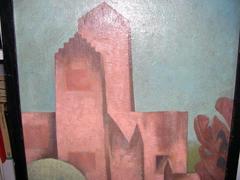 Modernist Cubist Oil Painting by Arthur Hilton UK Artist Signed and Dated 1930