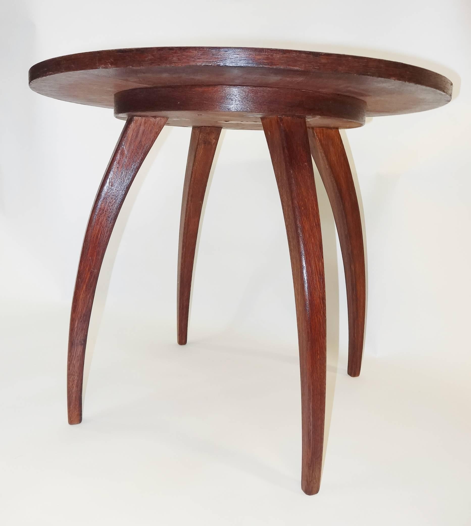 Mid-20th Century Modernist 1930s Jindrich Halabala Spider Oak Table For Sale