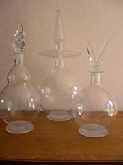 Unique Set of  14 Handblown Apothecary Bottles by Nigel Coates for Liberty, 1993
