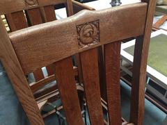 Set of Six Oak E A Taylor Glasgow School Chairs by Wylie & Lochhead, circa 1905