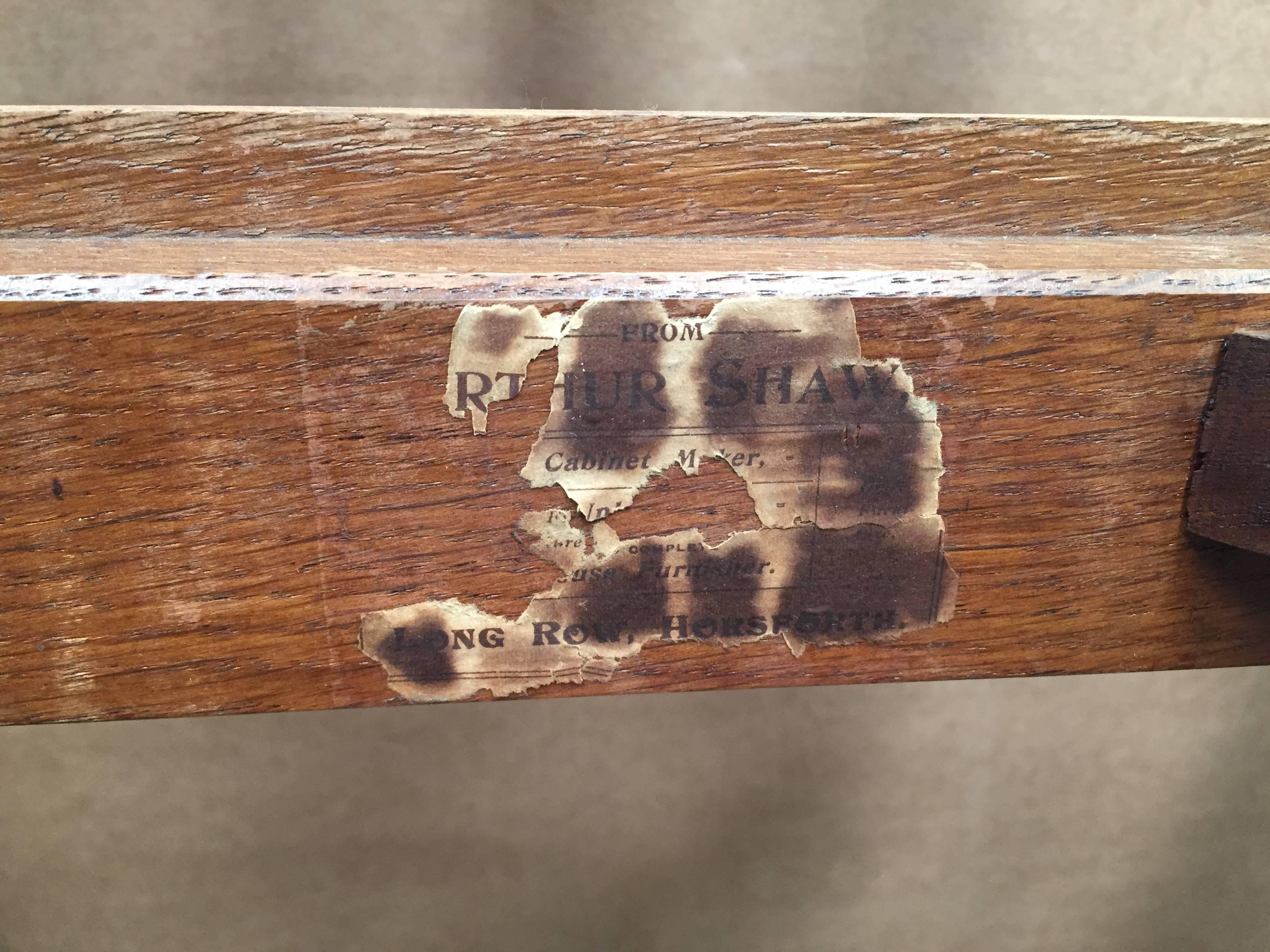 Carved Set of Six Oak E A Taylor Glasgow School Chairs by Wylie & Lochhead, circa 1905 For Sale