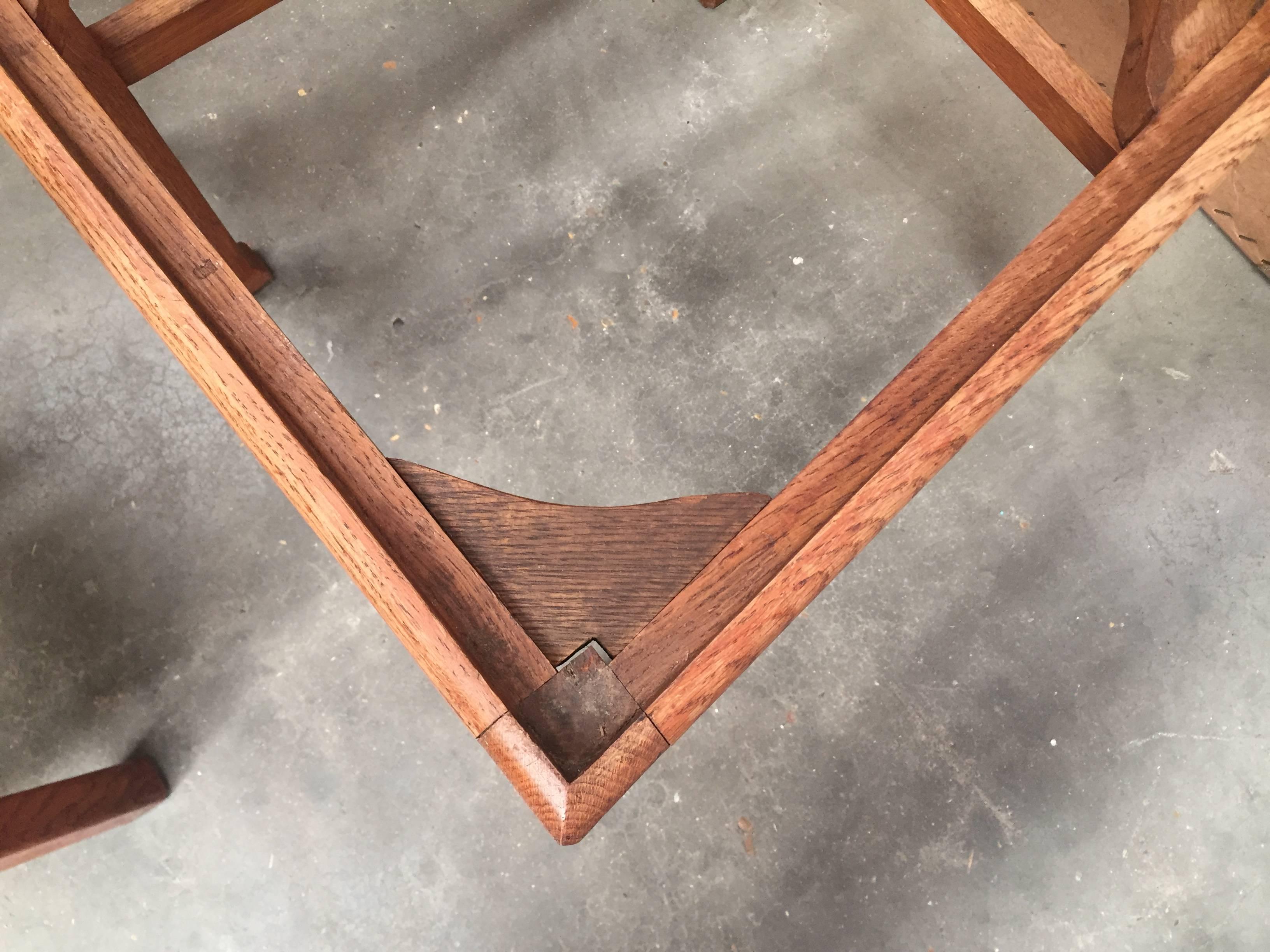 Set of Six Oak E A Taylor Glasgow School Chairs by Wylie & Lochhead, circa 1905 For Sale 1