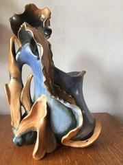 Paul Dachsel Amphora Earthenware Art Nouveau Orchid Vase Hand-Painted