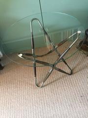 Cesare Lacca Italian Side Table Wood and Aluminium, Prototype, circa 1950