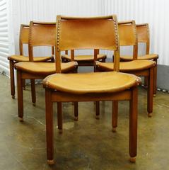 John Makepeace Workshops set of six vintage modernist chairs, circa 1980s
