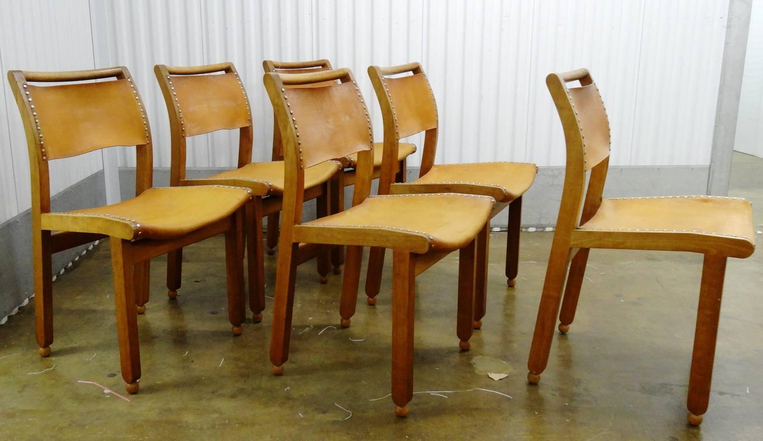 English John Makepeace Workshops set of six vintage modernist chairs, circa 1980s For Sale