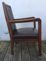 Belgian Walnut Art Nouveau Lounge Chair Manner of Henri Van De Velde, circa 1910