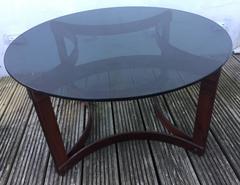 Ingmar Relling Midcentury Circular Rosewood Coffee Table Original Glass