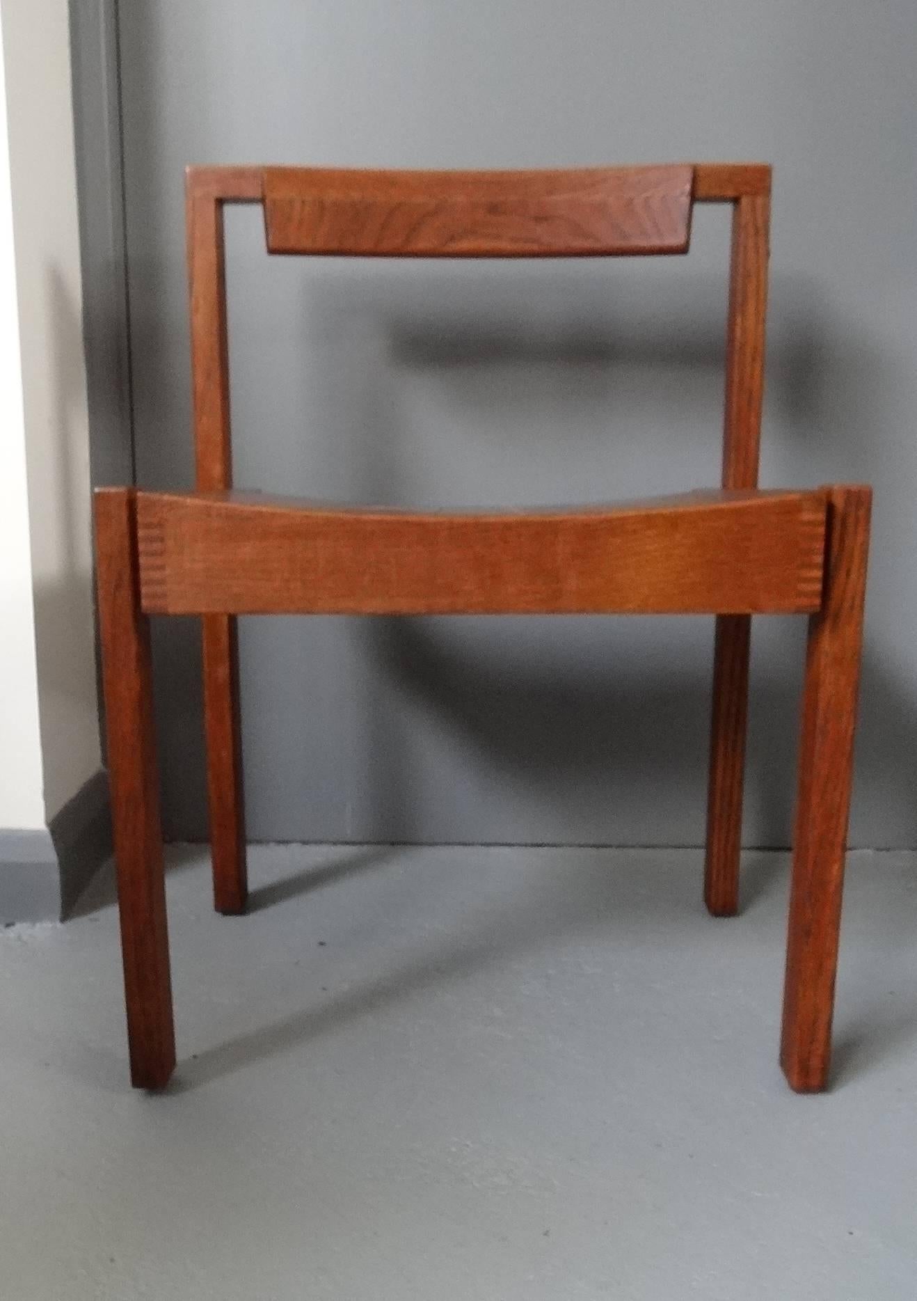 Gordon Russell Mid-Century Modern Cotswold School Arts & Crafts Ten Oak Chairs For Sale 1