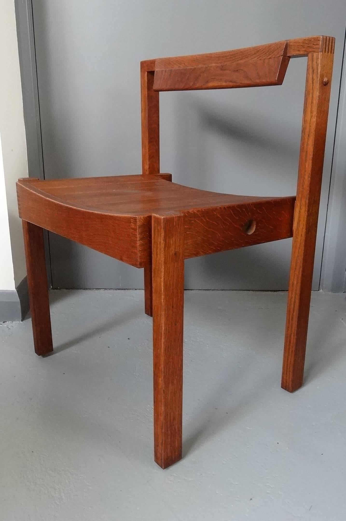 Gordon Russell Mid-Century Modern Cotswold School Arts & Crafts Ten Oak Chairs For Sale 2