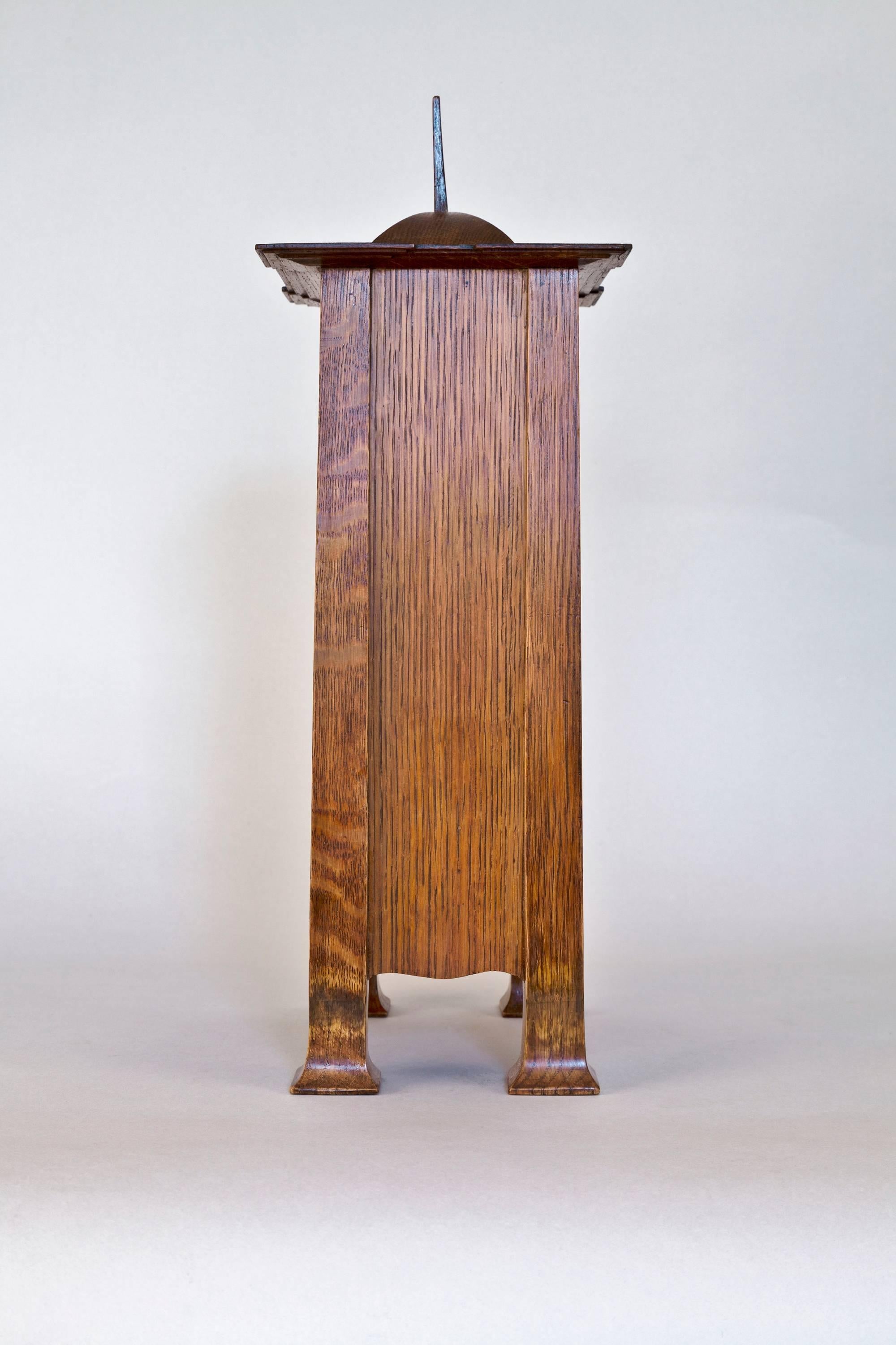 Great Britain (UK) Rare CFA Voysey Original Arts and Crafts Nouveau Architectural Oak Clock For Sale