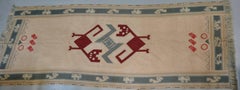 Mid-20th Century American Arts & Crafts Folk Art Large Needlework Rug Tebbetts