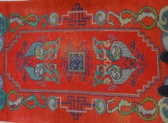 Irish Arts and Crafts Celtic Dun Emer Guild Rug Carpet, circa 1900