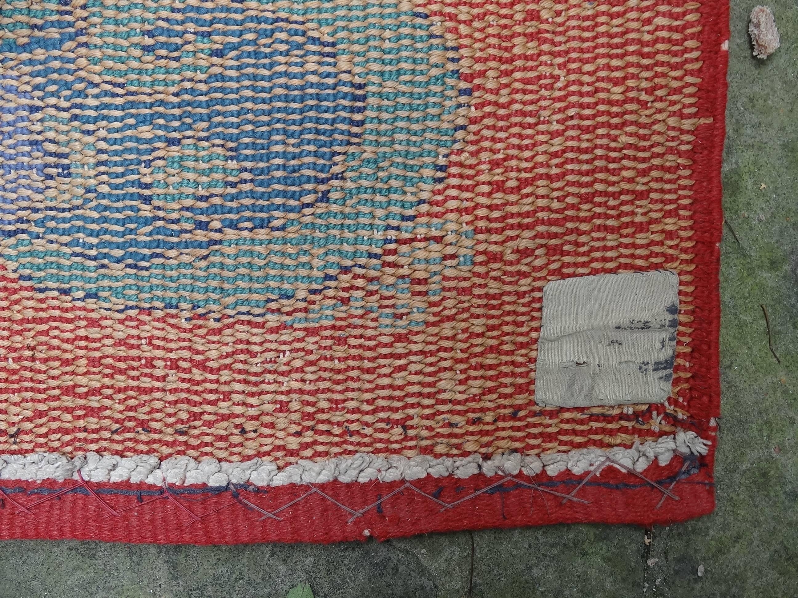 Irish Arts and Crafts Celtic Dun Emer Guild Rug Carpet, circa 1900 For Sale 1