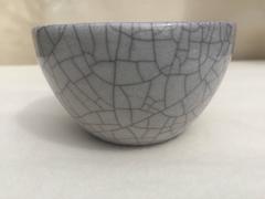 Candleholder by Glatzle, Karlsruhe Majolica, 1950s Ceramic Grey Grackled Glaze