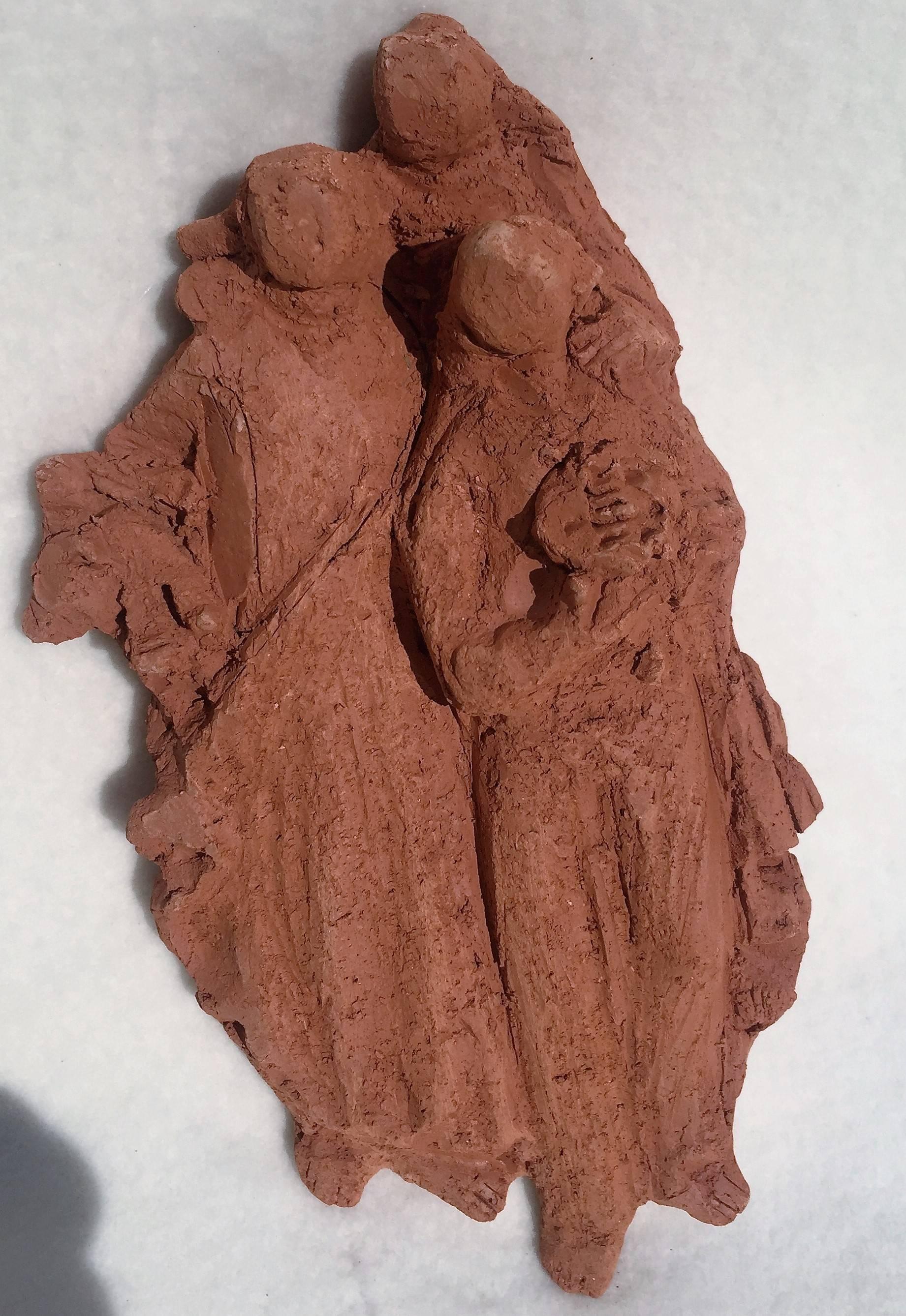 Group of Angels, Mother Mary, Model for a Larger Work, Fired Clay Germany, 1960s For Sale 4