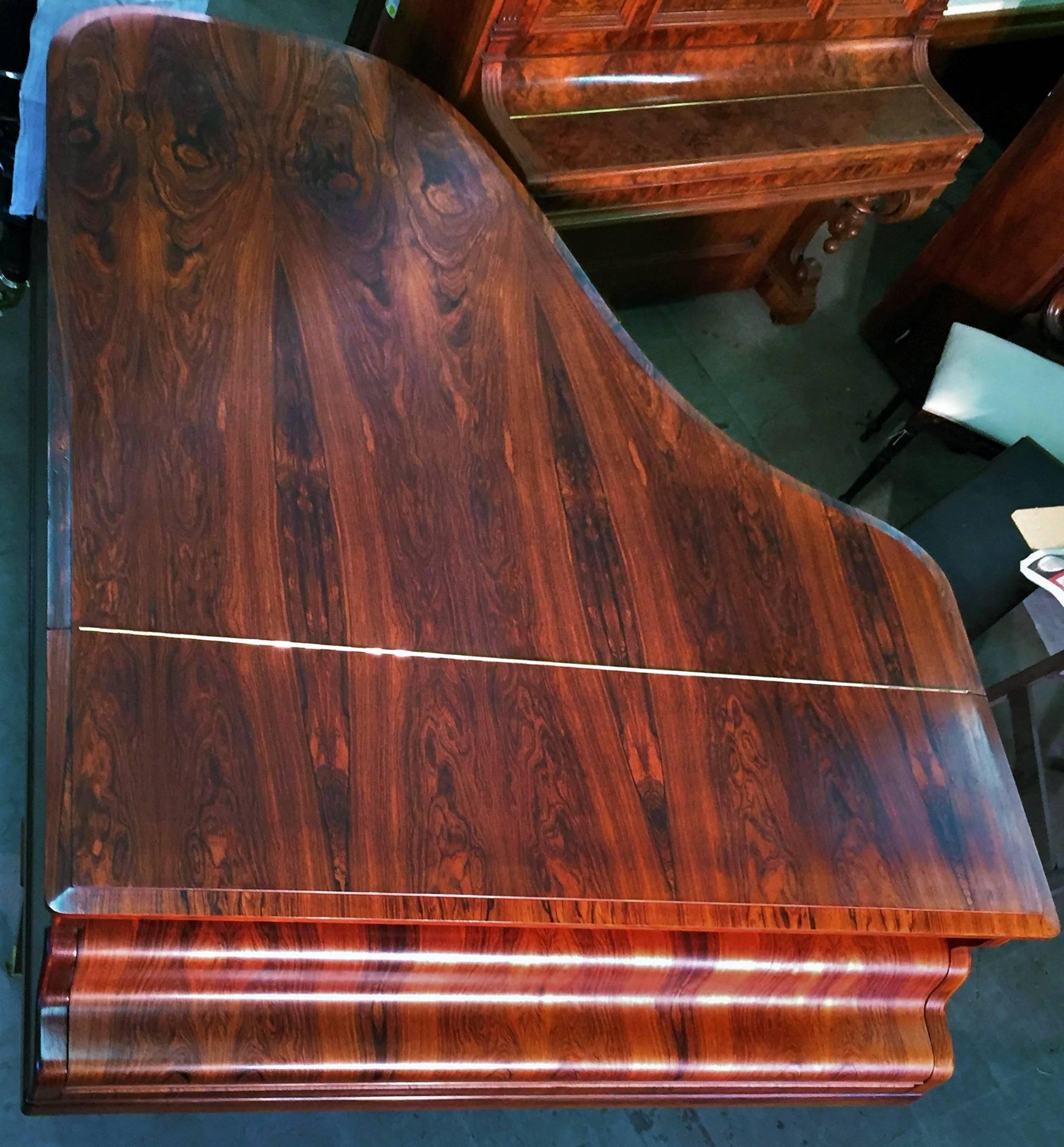 Grand Piano Erard Paris 1927, French Art Deco Rosewood Case, Restored 2