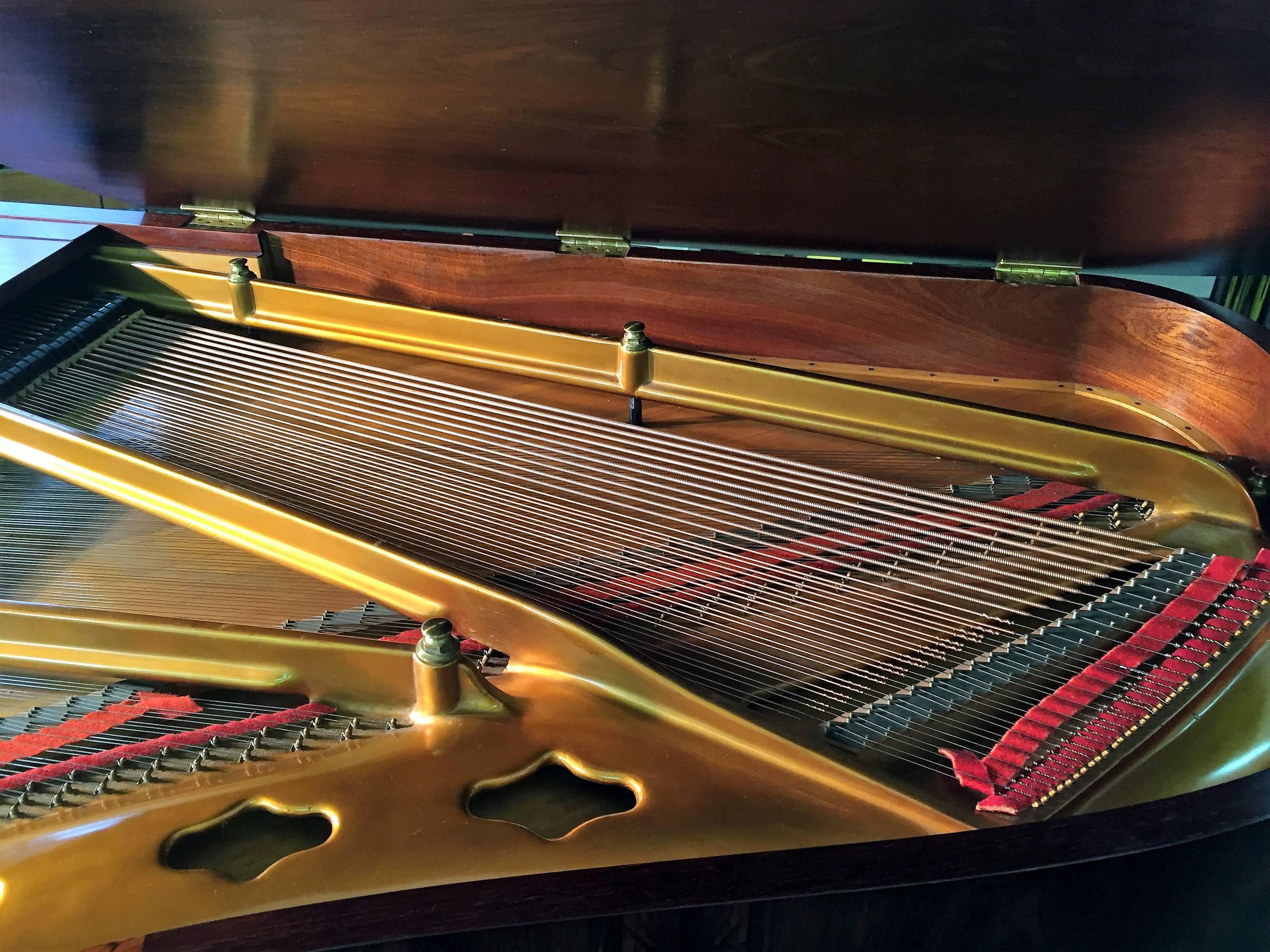 Grand Piano Erard Paris 1927, French Art Deco Rosewood Case, Restored 3