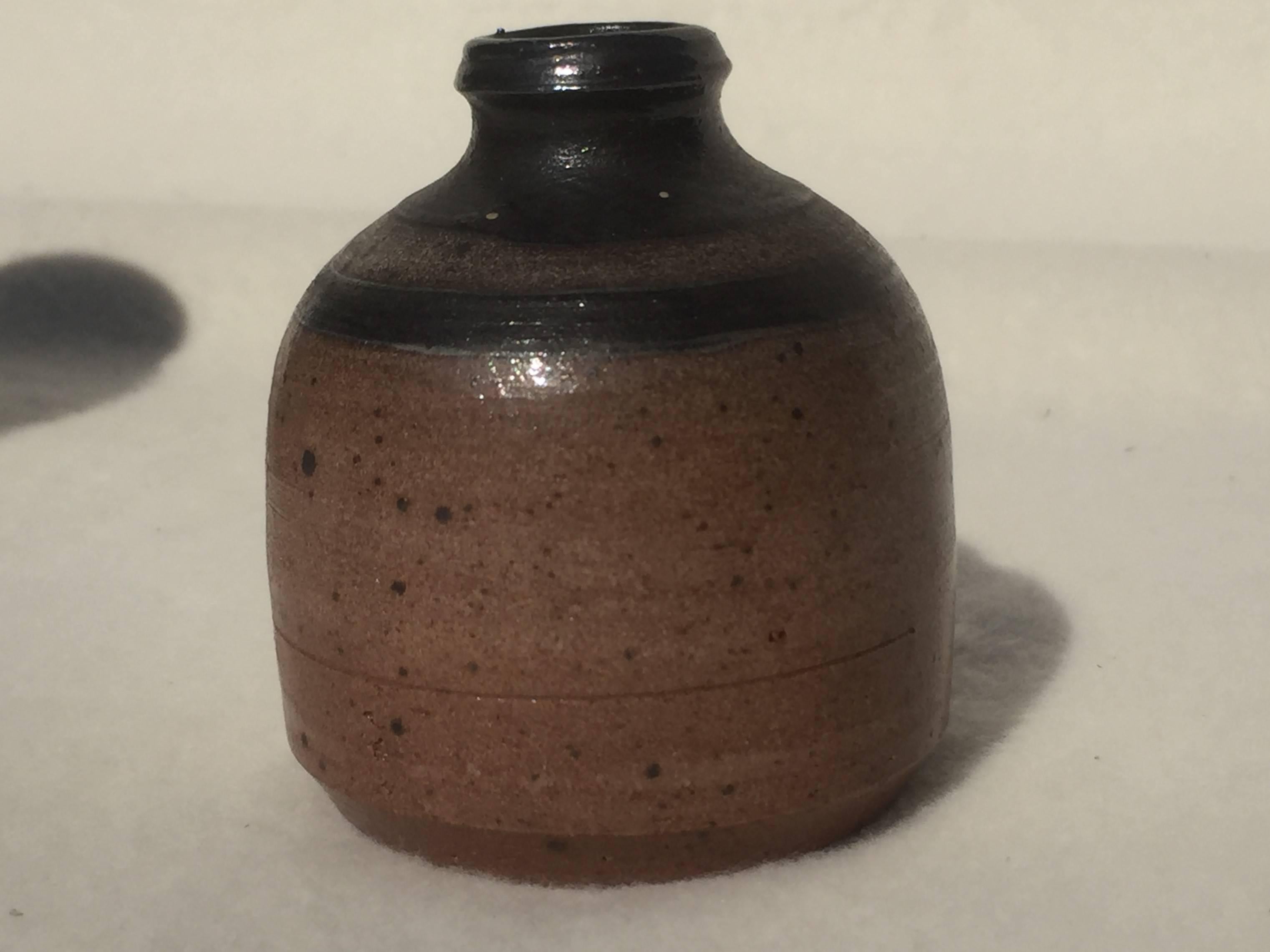 20th Century Five Miniature Vases, Salt Glazed Art Pottery by Assenmacher, 1960s, Set #3