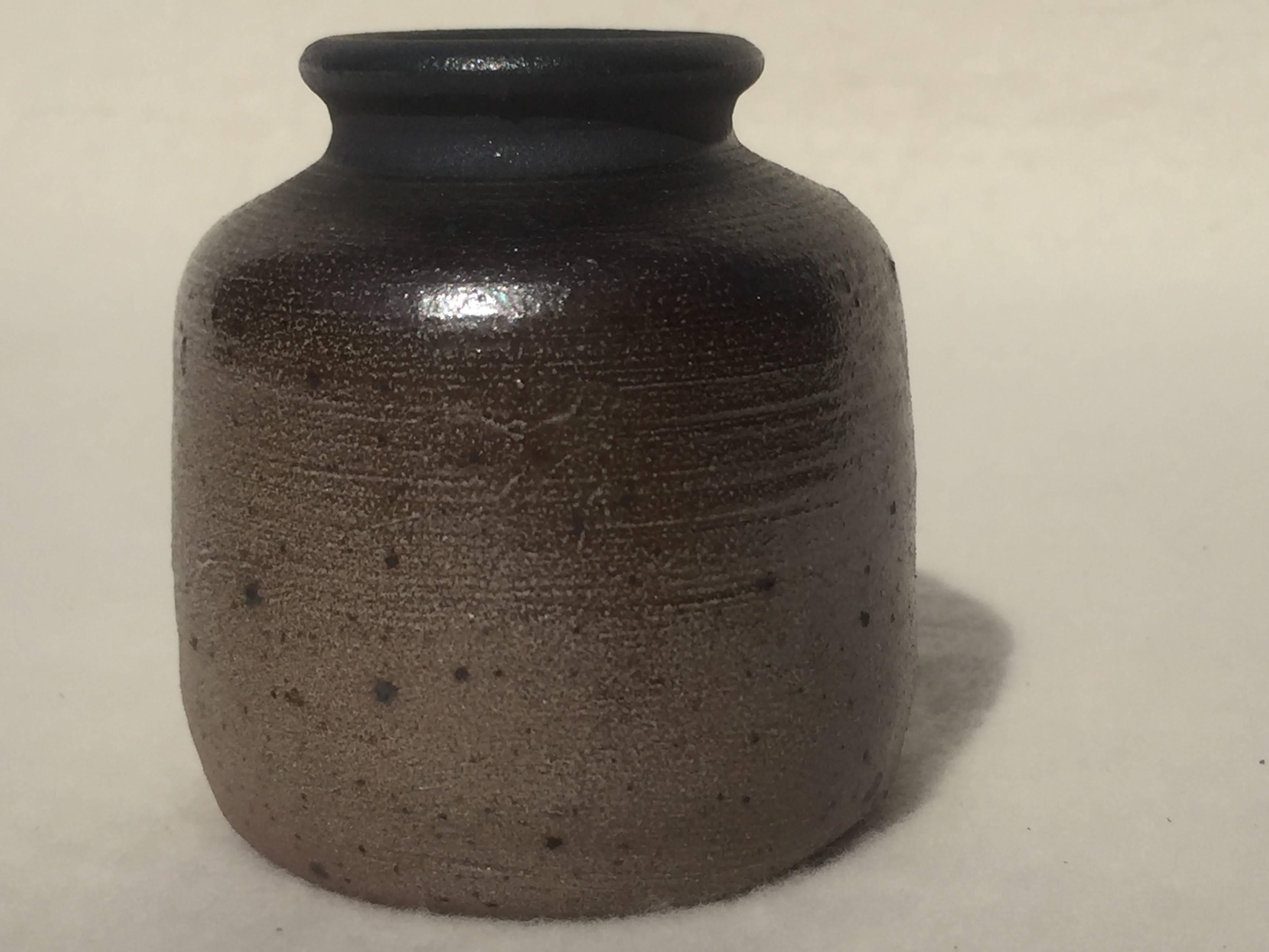 Five Miniature Vases, Salt Glazed Art Pottery by Assenmacher, 1960s, Set #3 2