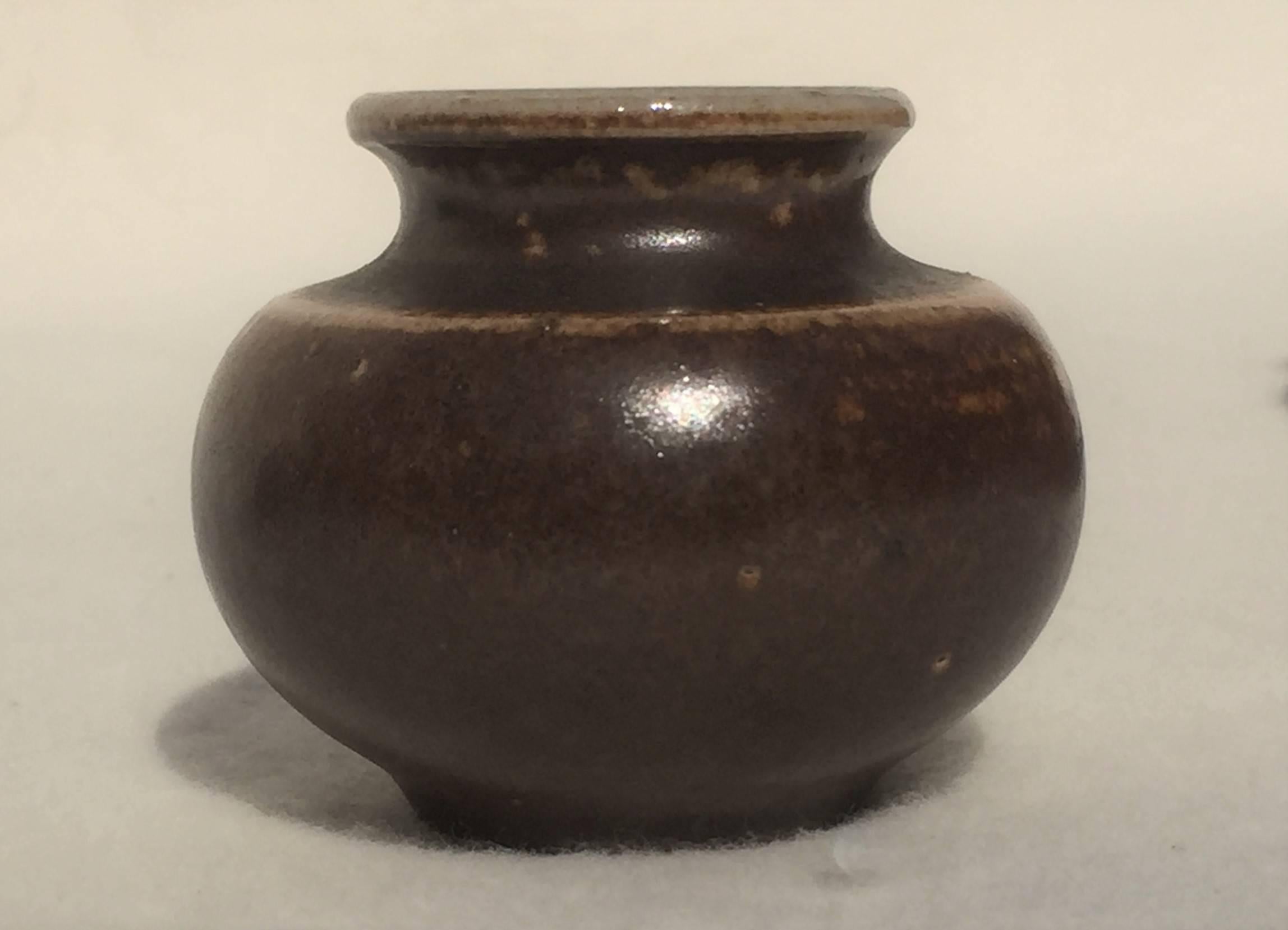 Glazed Four Miniature Ceramical Vases, Art Pottery by Assenmacher, Germany, Set #5 For Sale