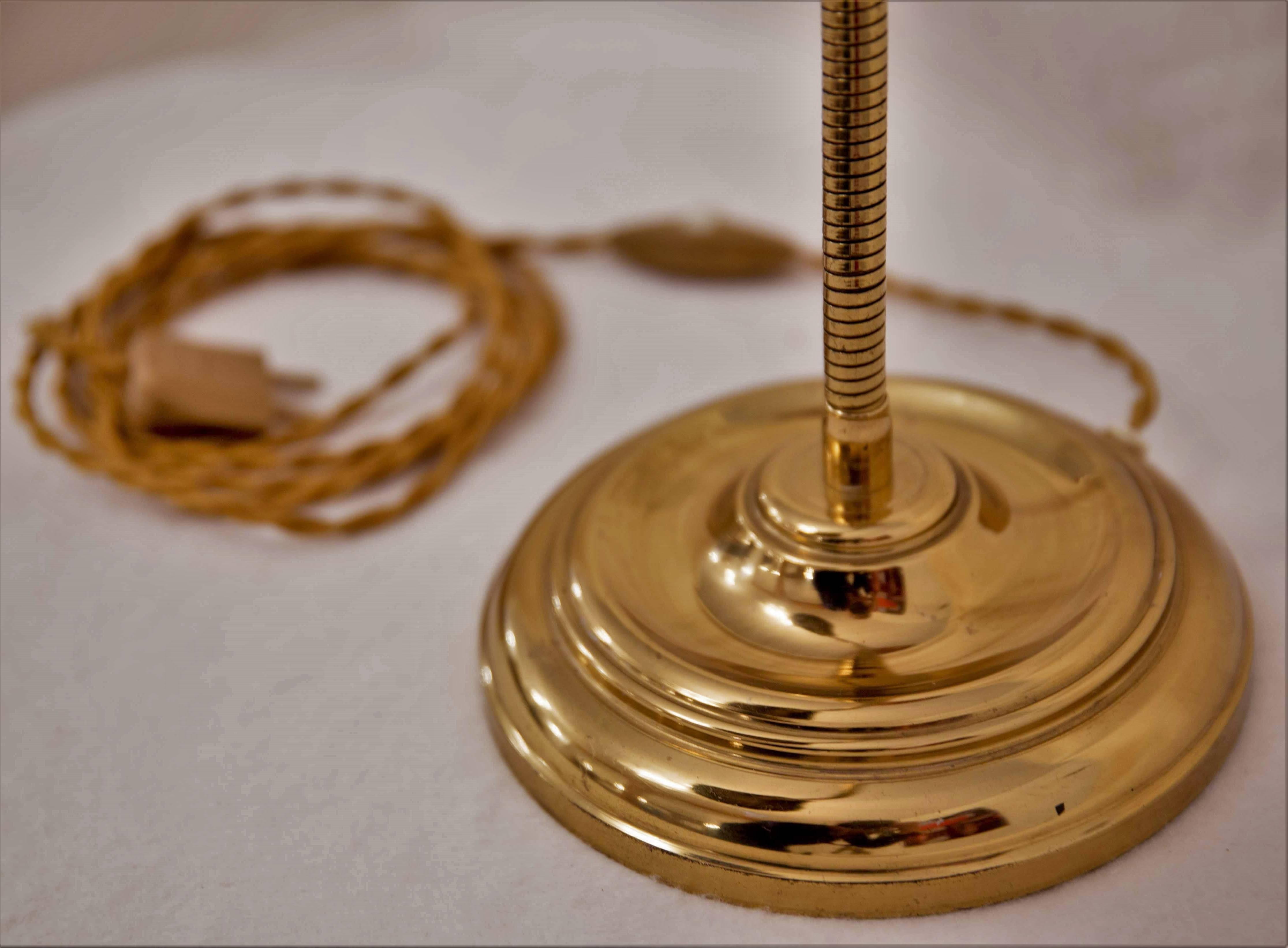 Brass Shell Table Desk Lamp France 1970s 2