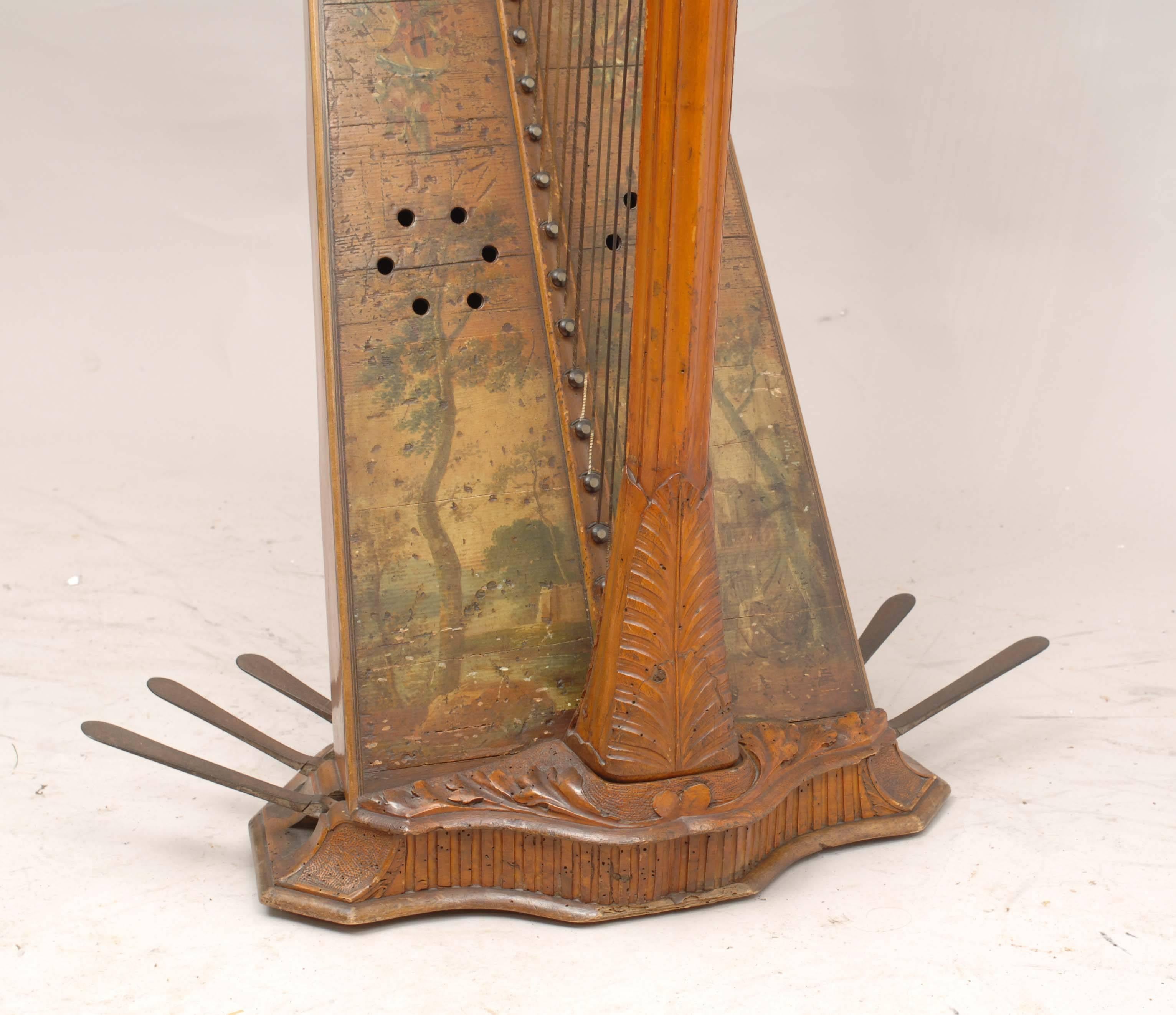 18th Century French Harp Period Louis XVI circa 1791 Free Shipping In Good Condition For Sale In Ettlingen, Baden-Wurttemberg
