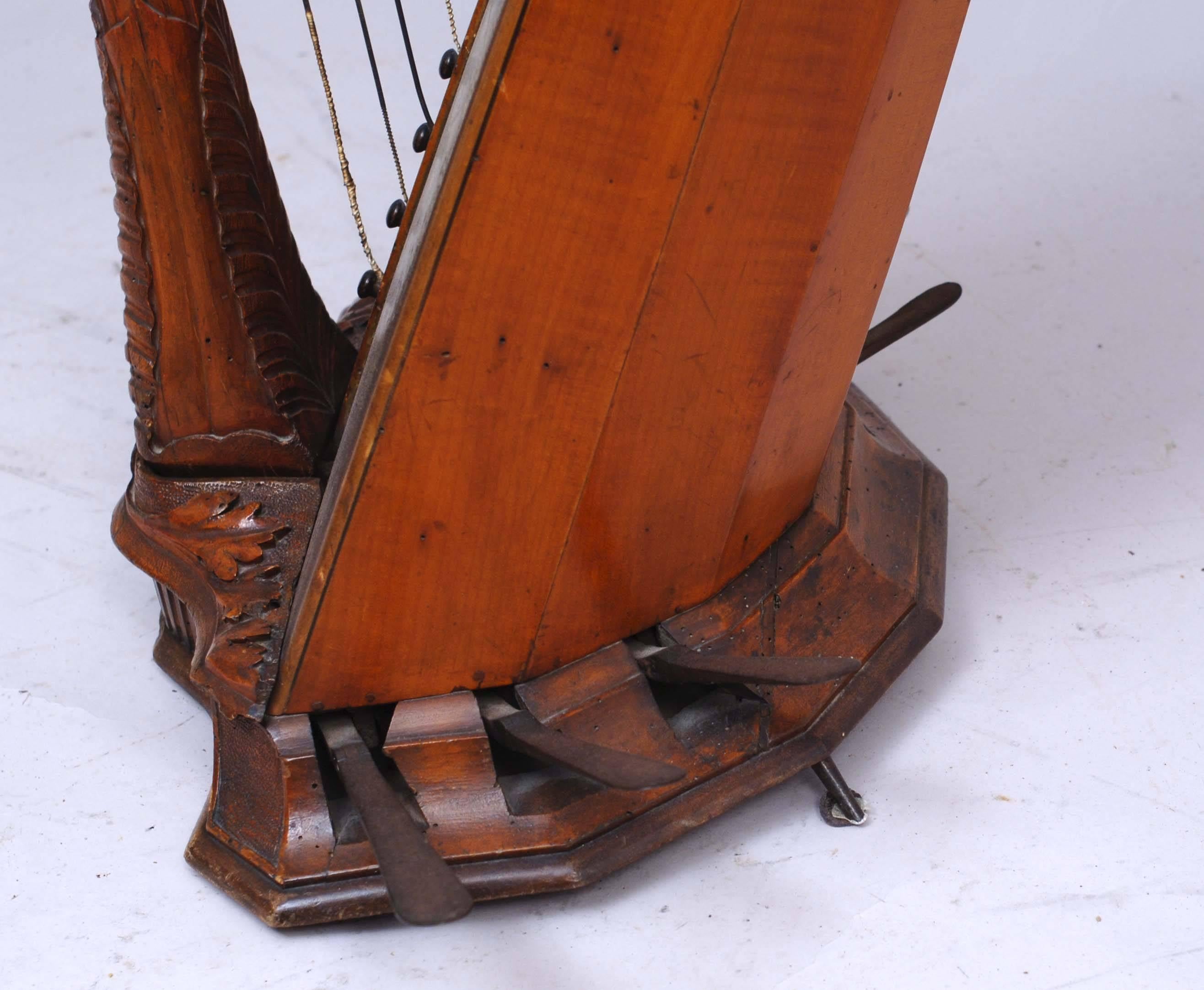 18th Century and Earlier 18th Century French Harp Period Louis XVI circa 1791 Free Shipping For Sale