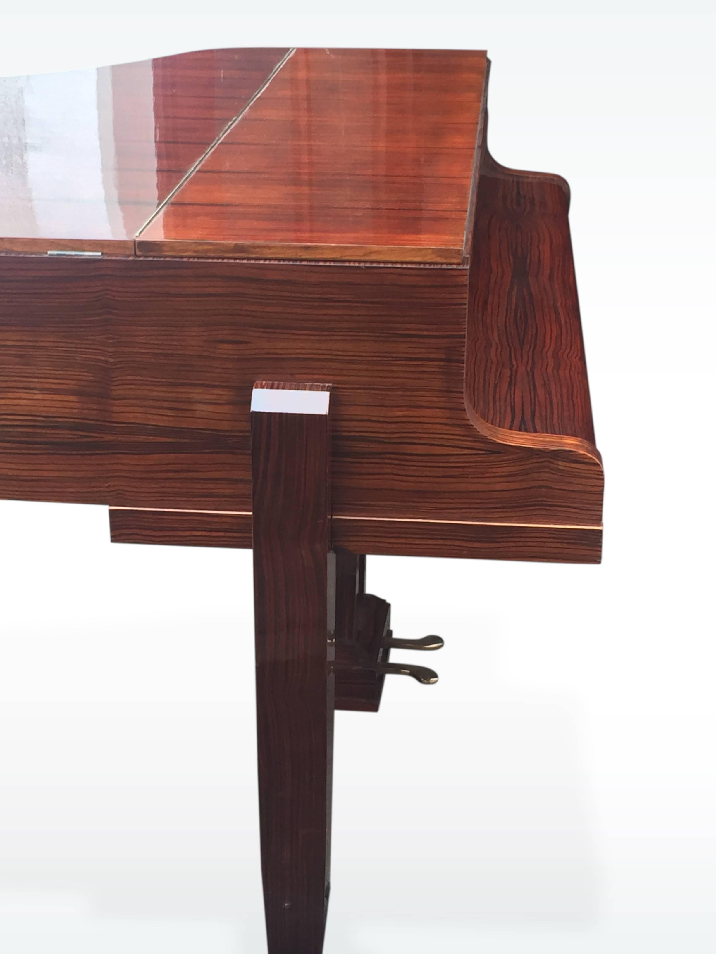 Cast Mid-century-modern / Modernist  Grand Piano Pleyel Macassar Ebony Citruswood For Sale