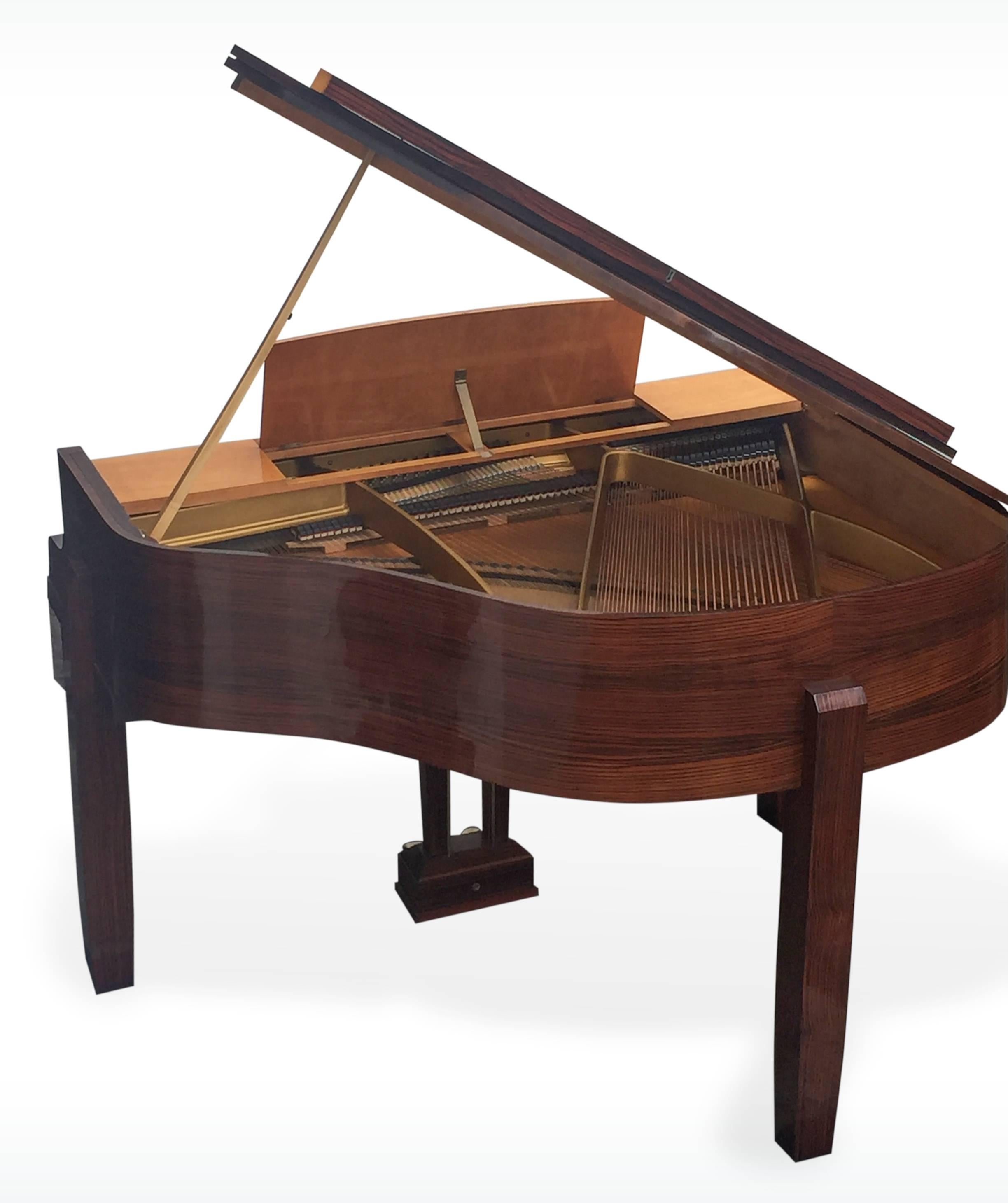 Mid-Century Modern Mid-century-modern / Modernist  Grand Piano Pleyel Macassar Ebony Citruswood For Sale